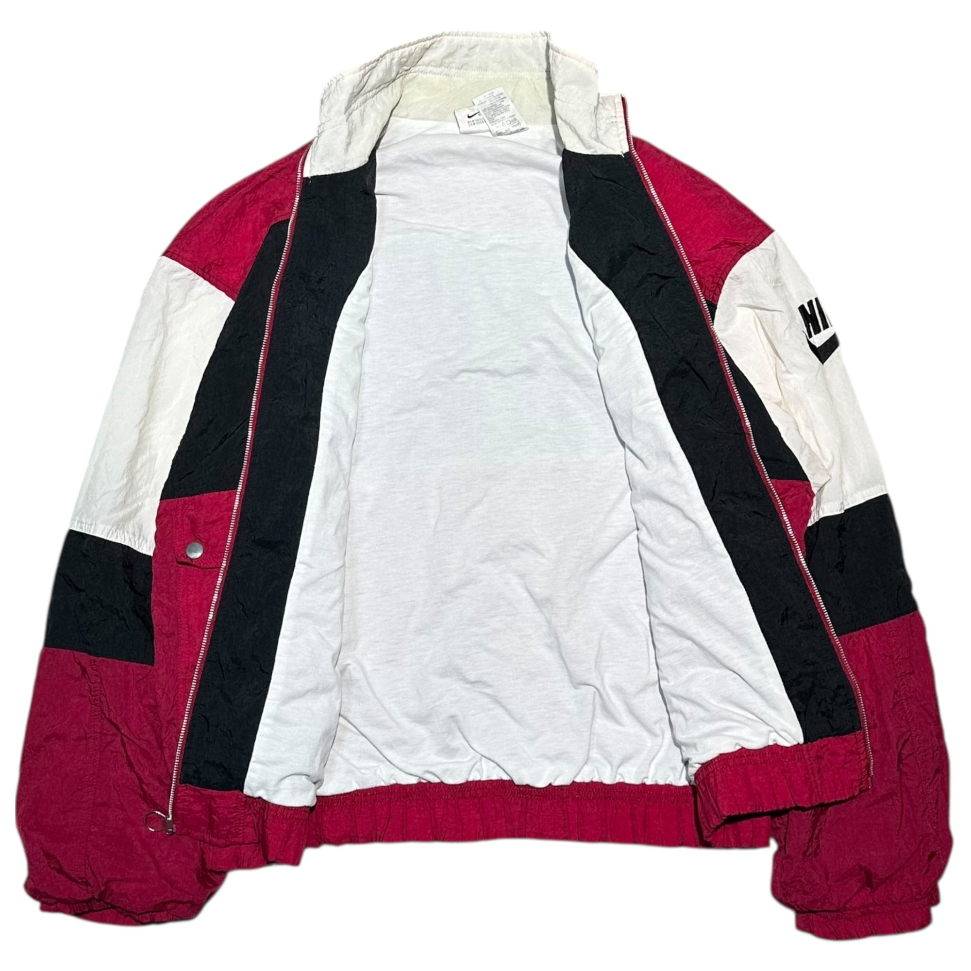 NIKE(ナイキ) 90's Old Zip-Up Blouson 90年代 オールド ジップアップ ブルゾン H4-04-06-GTI L ブラック×ワインレッド×ホワイト