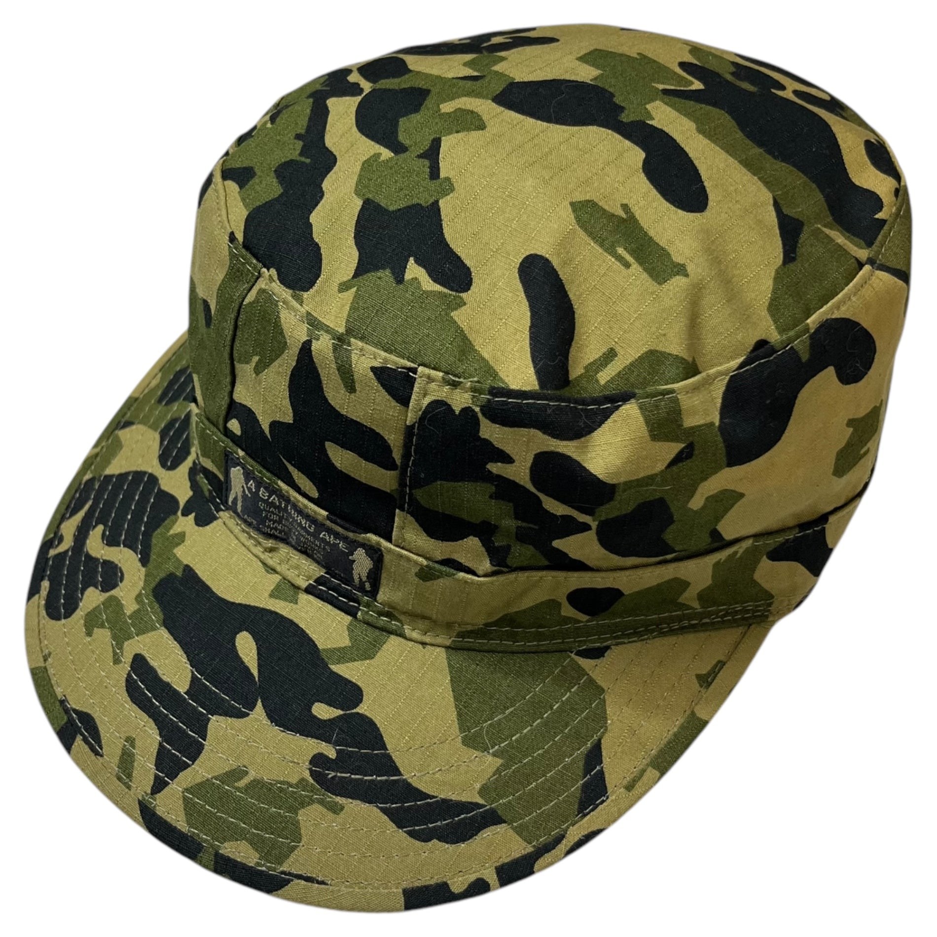 A BATHING APE(アベイシングエイプ) 90's Early camouflage work cap 初期 カモフラ ワークキャップ 90年代 M カーキ