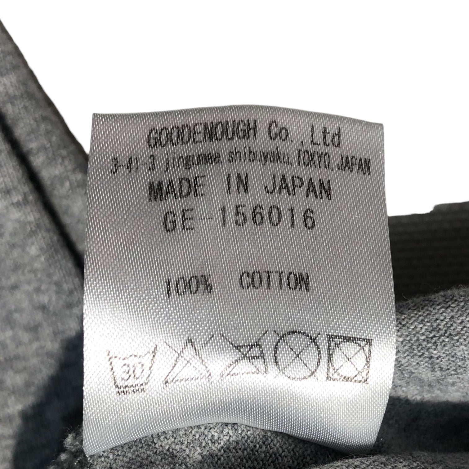 GOODENOUGH(グッドイナフ) 15SS RIB ON SLEEVE LOGO TEE リブオンスリーブ ロゴ Tシャツ GE-156016 表記無し(FREE) グレー