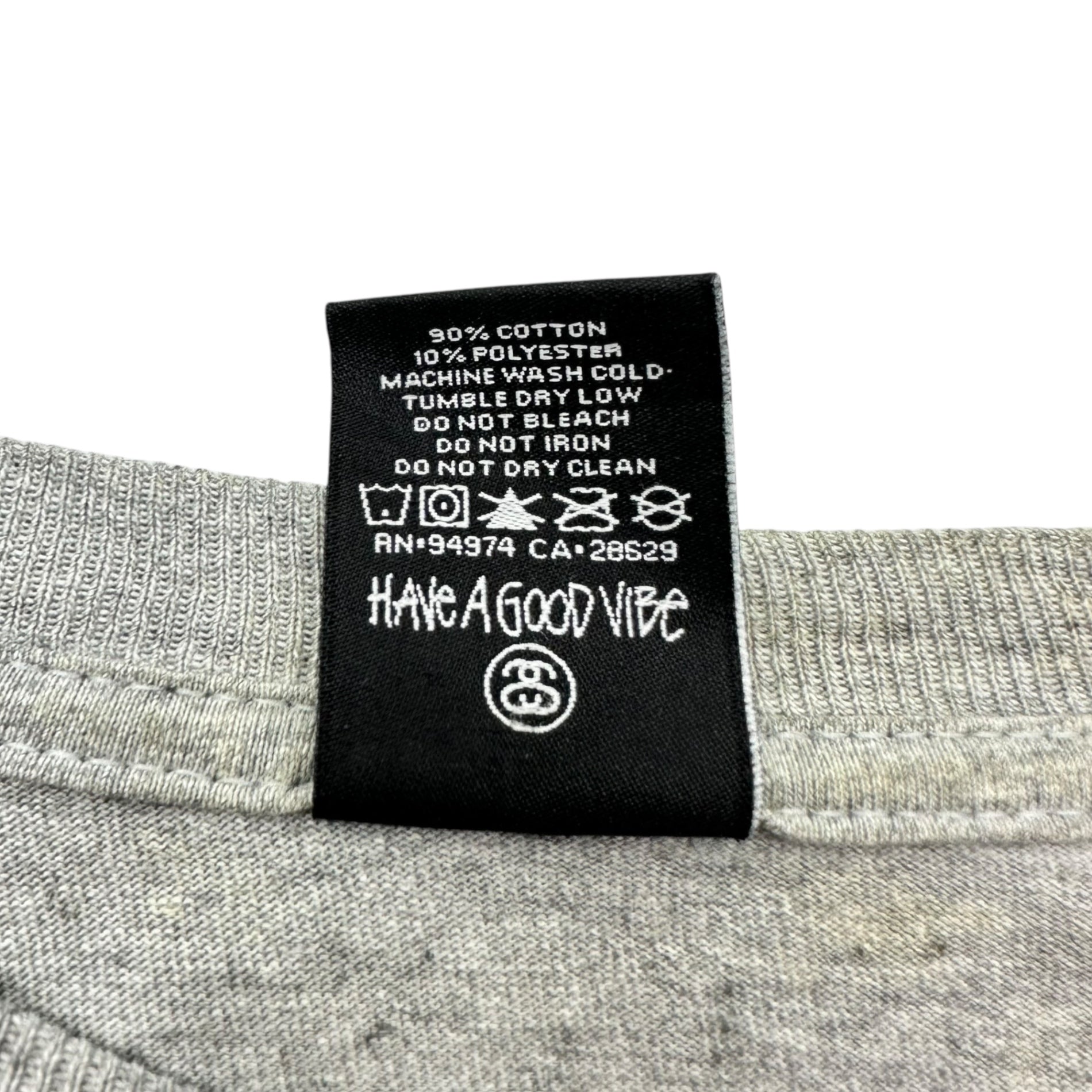 STUSSY(ステューシー) 00's Eight Ball Long Sleeve T-Shirt エイトボールロングスリーブTシャツ L グレー×ブラック