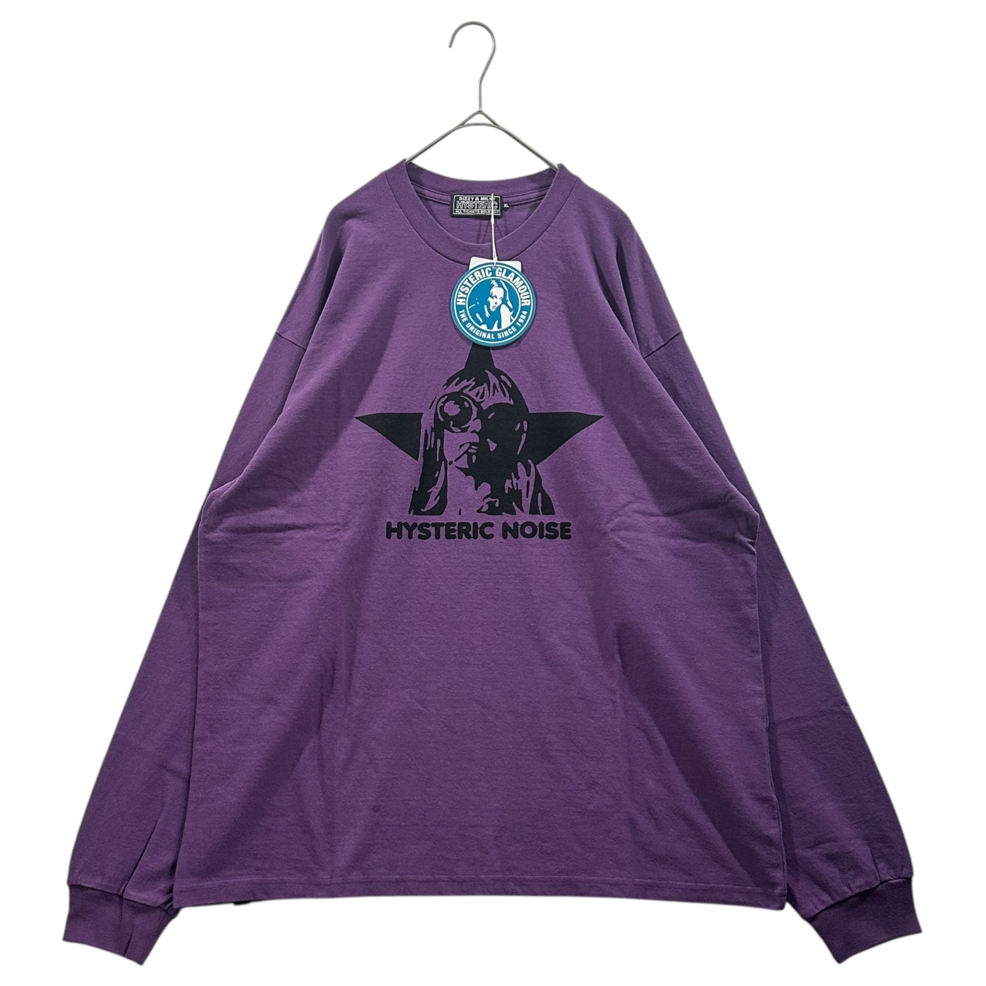 HYSTERIC GLAMOUR(ヒステリックグラマー) HYSTERIC NOISE T-SHIRT ヒステリック ノイズ 長袖 Tシャツ 02253CL04 XL パープル ロンT
