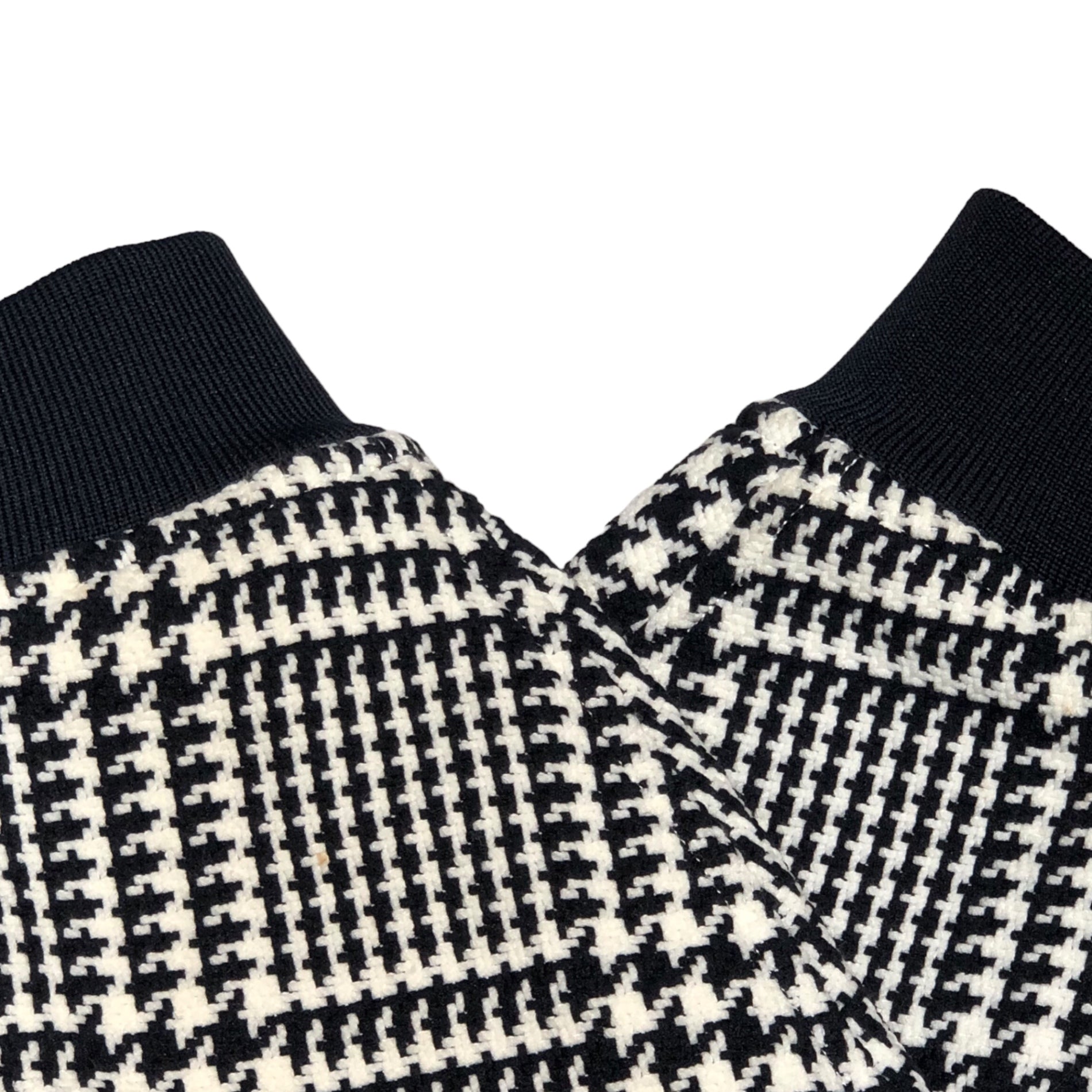 TOMORROWLAND(トゥモローランド) Houndstooth bomber jacket 千鳥柄 ボンバージャケット 63-08-61-08002 SIZE L ホワイト×ネイビー