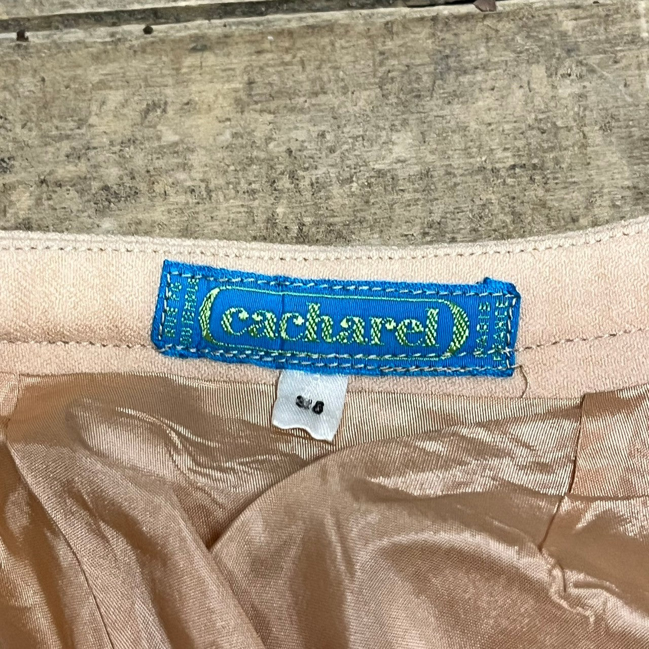 Euro Vintage(ヨーロッパヴィンテージ) cacharel(キャシャレル)_60's~ pale tone wool flare skirt/ペールトーンウールフレアスカート 36(Sサイズ程度) ピンク