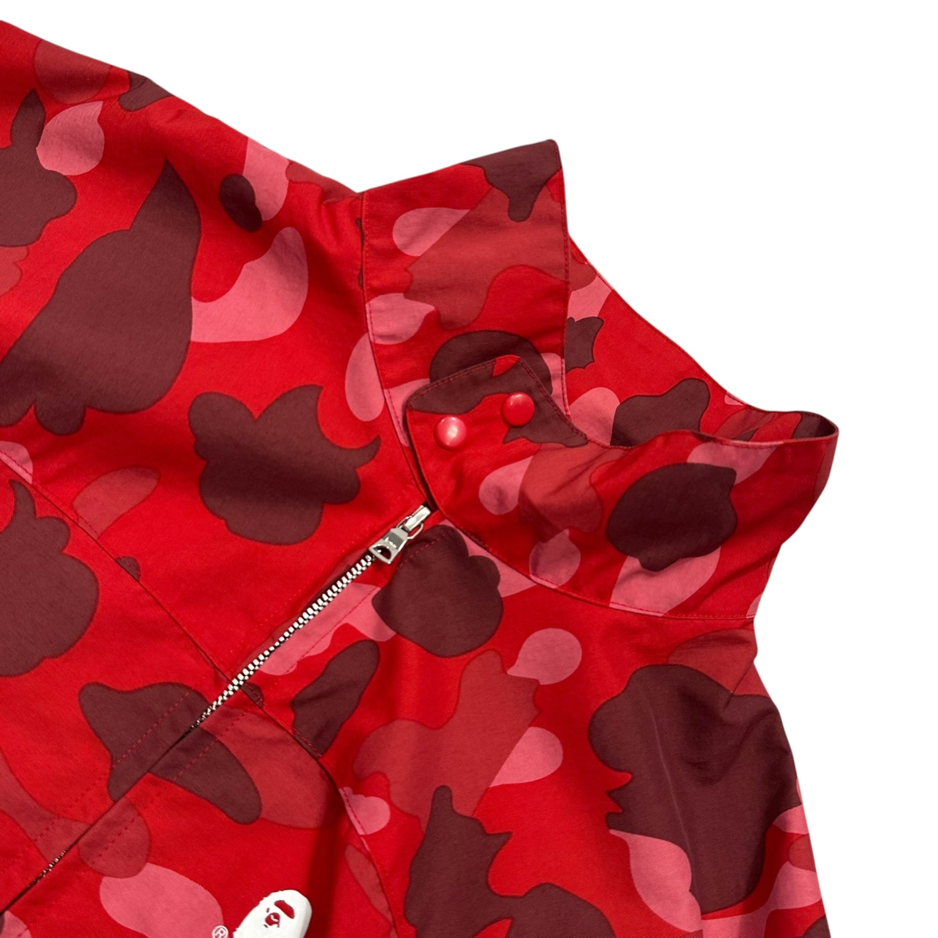 A BATHING APE(アベイシングエイプ) 2005'S Color Camouflage Zip-Up Coach Jacket カラー カモ ジップアップ コーチ ジャケット M レッド 00's アーカイブ
