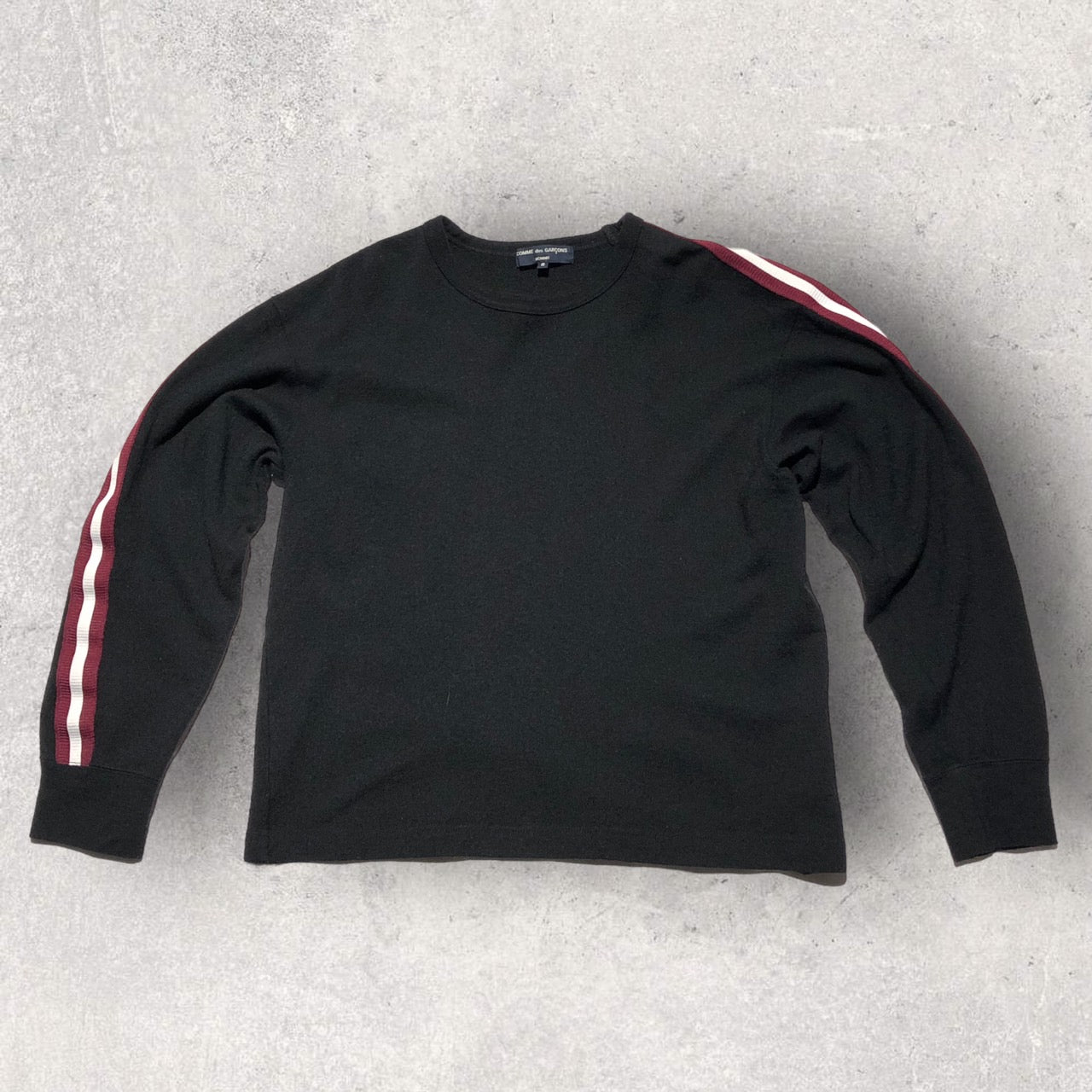 COMME des GARCONS HOMME(コムデギャルソンオム) スリーブラインニット S ブラック AD2005