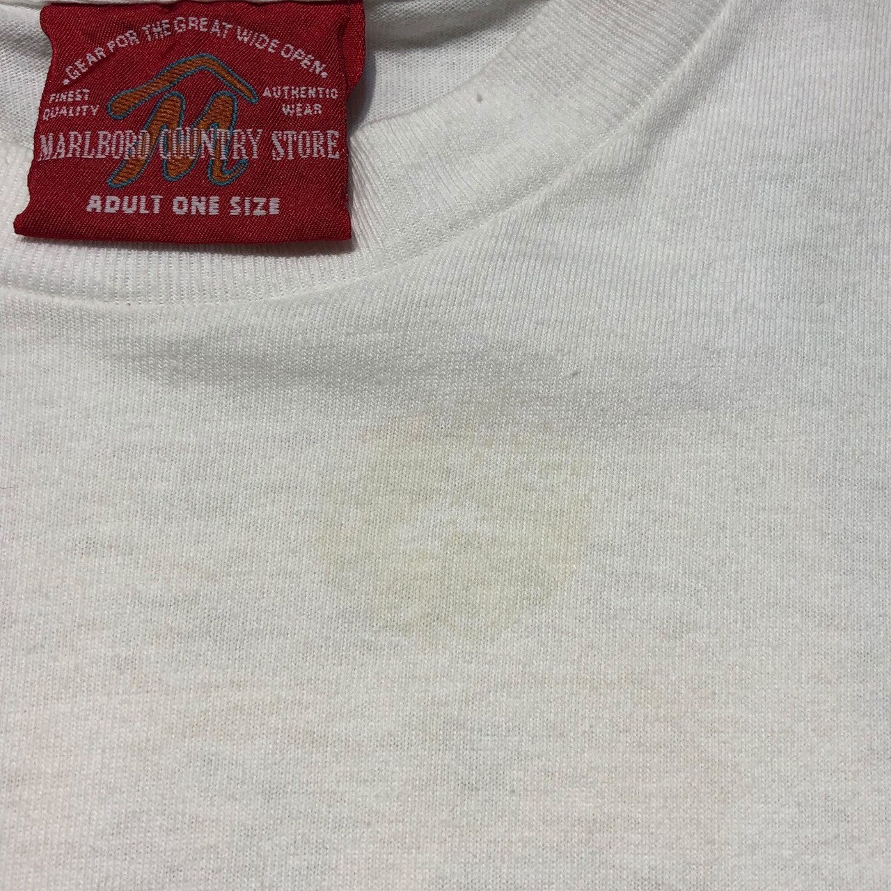 VINTAGE(ヴィンテージ) 90's MARLBORO "COUNTRY STORE" T-SHIRT マールボロ カントリーストア Tシャツ 企業 FREE SIZE(XL程度) ホワイト