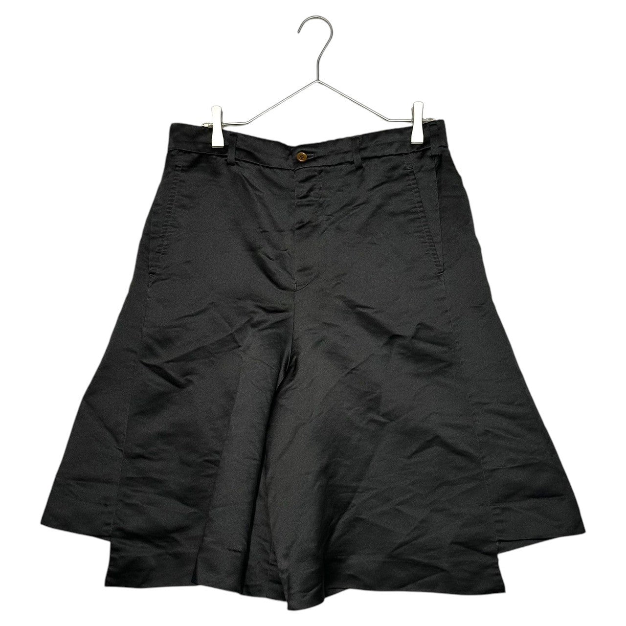 COMME des GARCONS HOMME PLUS(コムデギャルソンオムプリュス) 20SS オルランド期 Polyester Satin Shorts ポリエステル サテン ショーツ エステル PE-P030 M ブラック AD2019