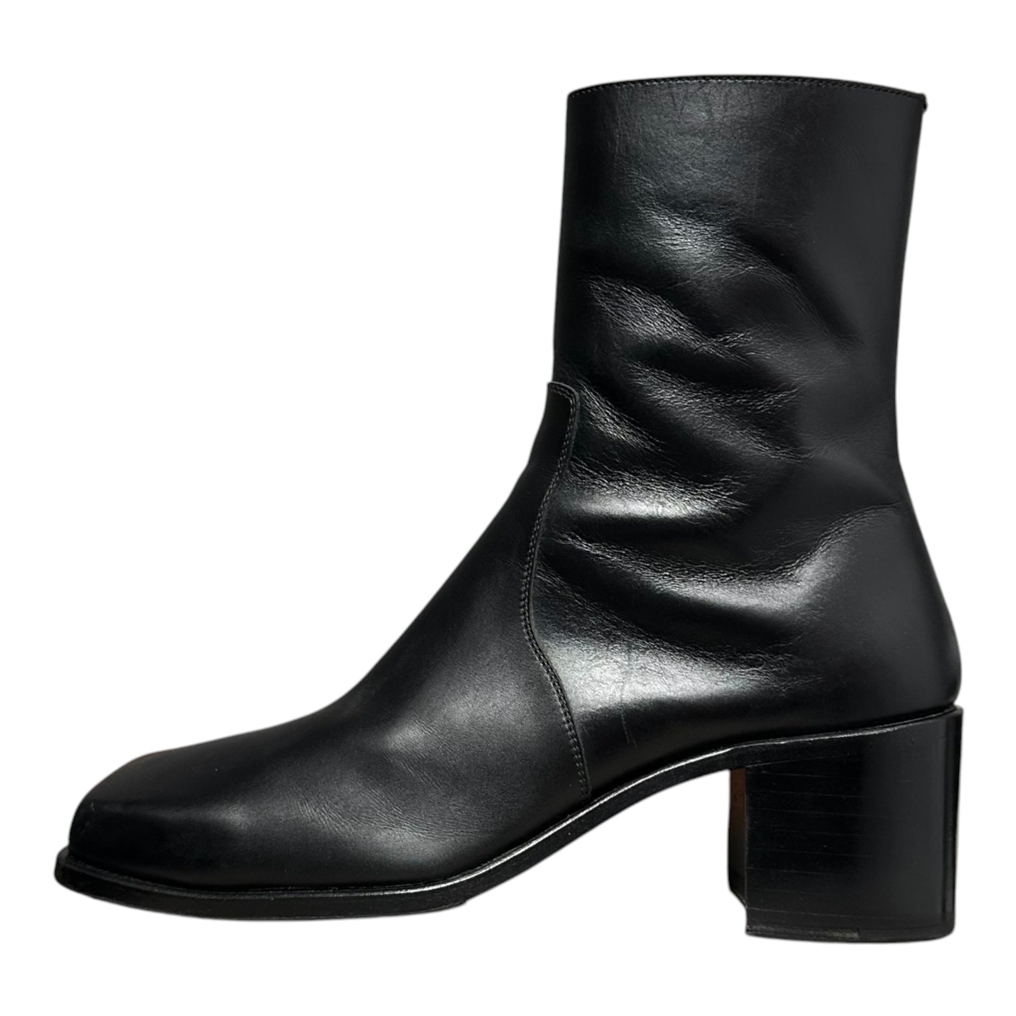 JOHN LAWRENCE SULLIVAN(ジョンローレンスサリバン) Square-toe heeled boots スクエア トゥ ヒール ブーツ ブラック