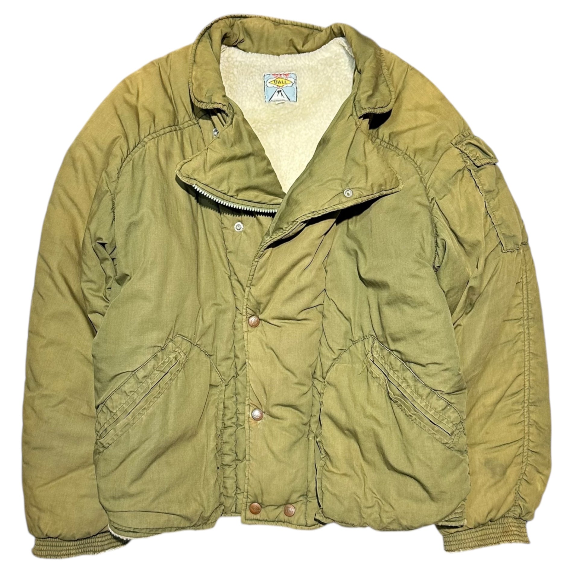 BALL by M&FG(ボール マリテフランソワジルボー) 80's Archive Cotton Boa Jacket アーカイブ コットン ボア ジャケット M カーキ 80年代 ヴィンテージ