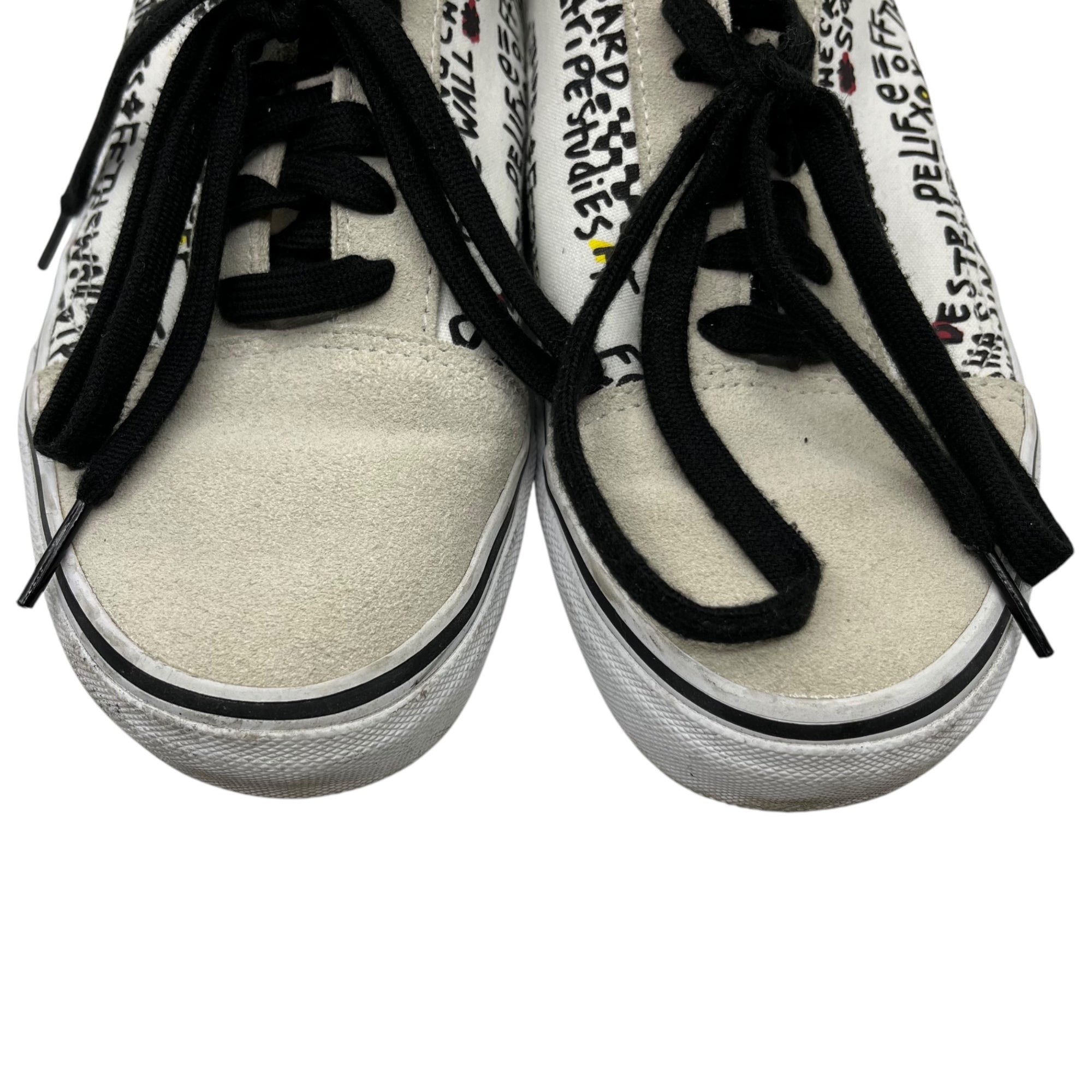 VANS(バンズ) OLD SKOOL DIY オールドスクール スニーカー 総柄 VN0A38G1U7B 26.0cm ホワイト×ブラック