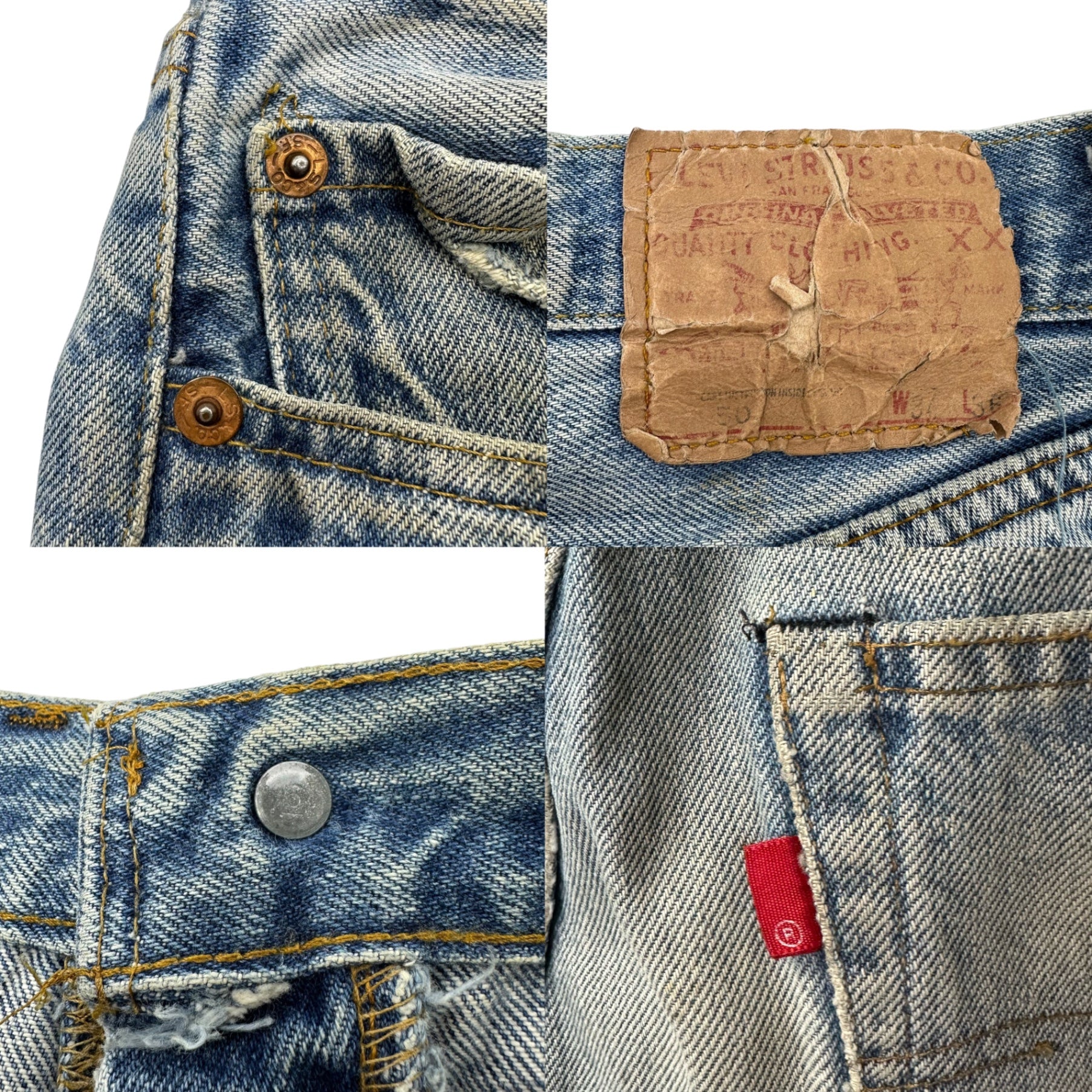 Levi's(リーバイス) 70's~80's 501 66後期 vintage denim pants ヴィンテージ デニム パンツ W31(実寸82cm) インディゴ 70年代~80年代 裏ボタン6刻印