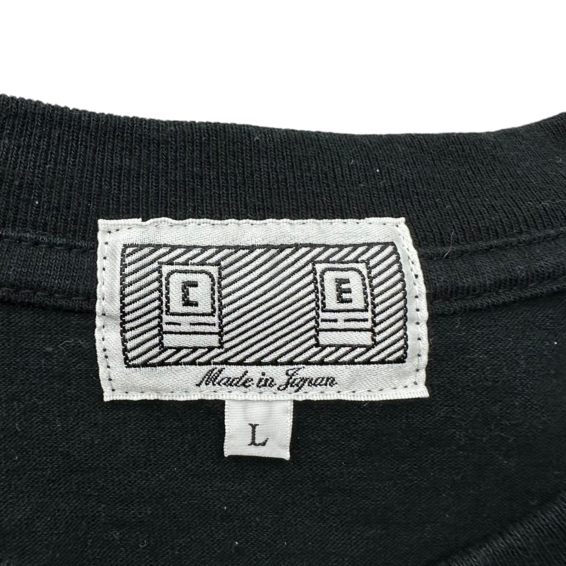 C.E(シーイー) Print T-shirt プリント Tシャツ L ブラック×ホワイト