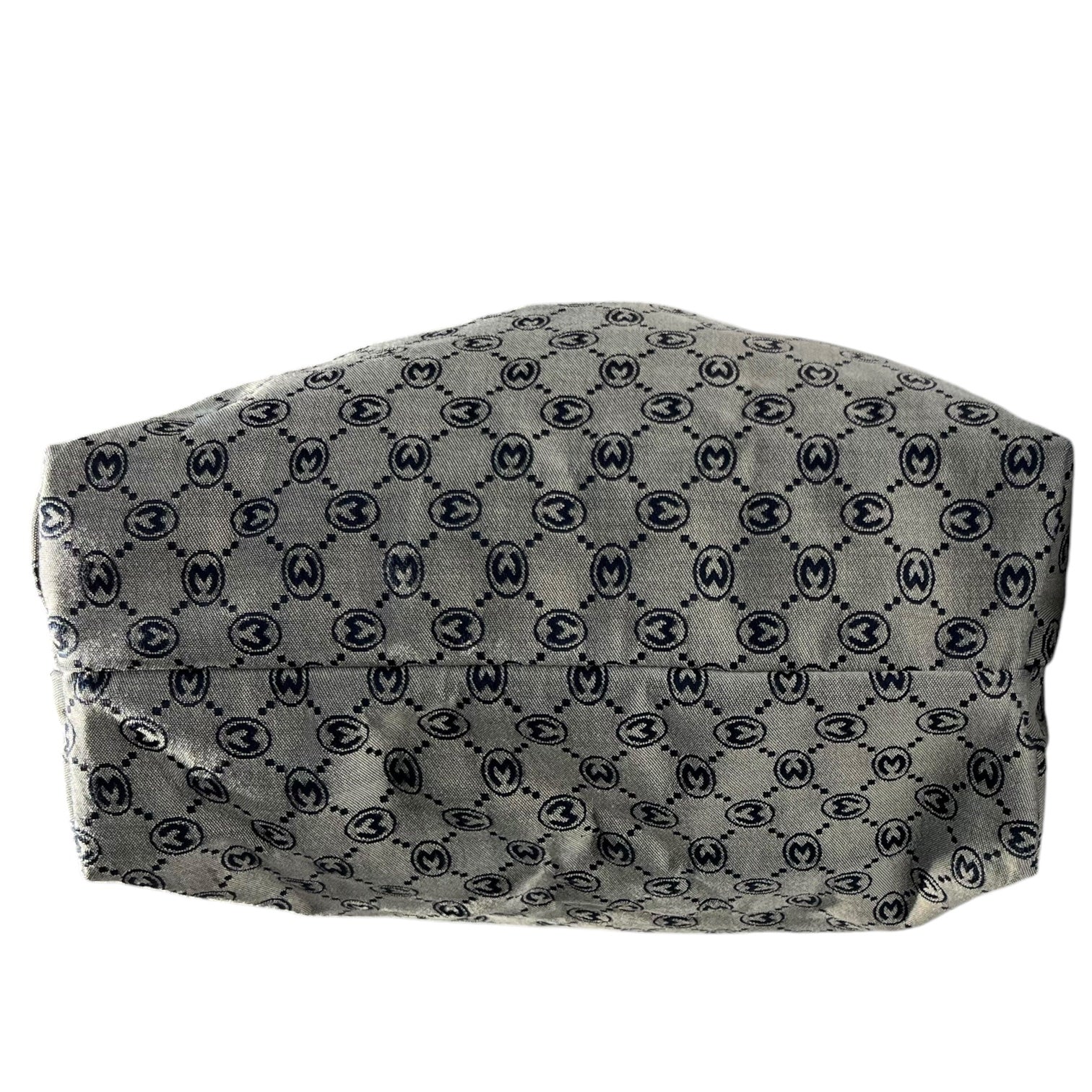 MORABITO(モラビト) モノグラム キャンパス オートグラフ トート バッグ グレー×ネイビー