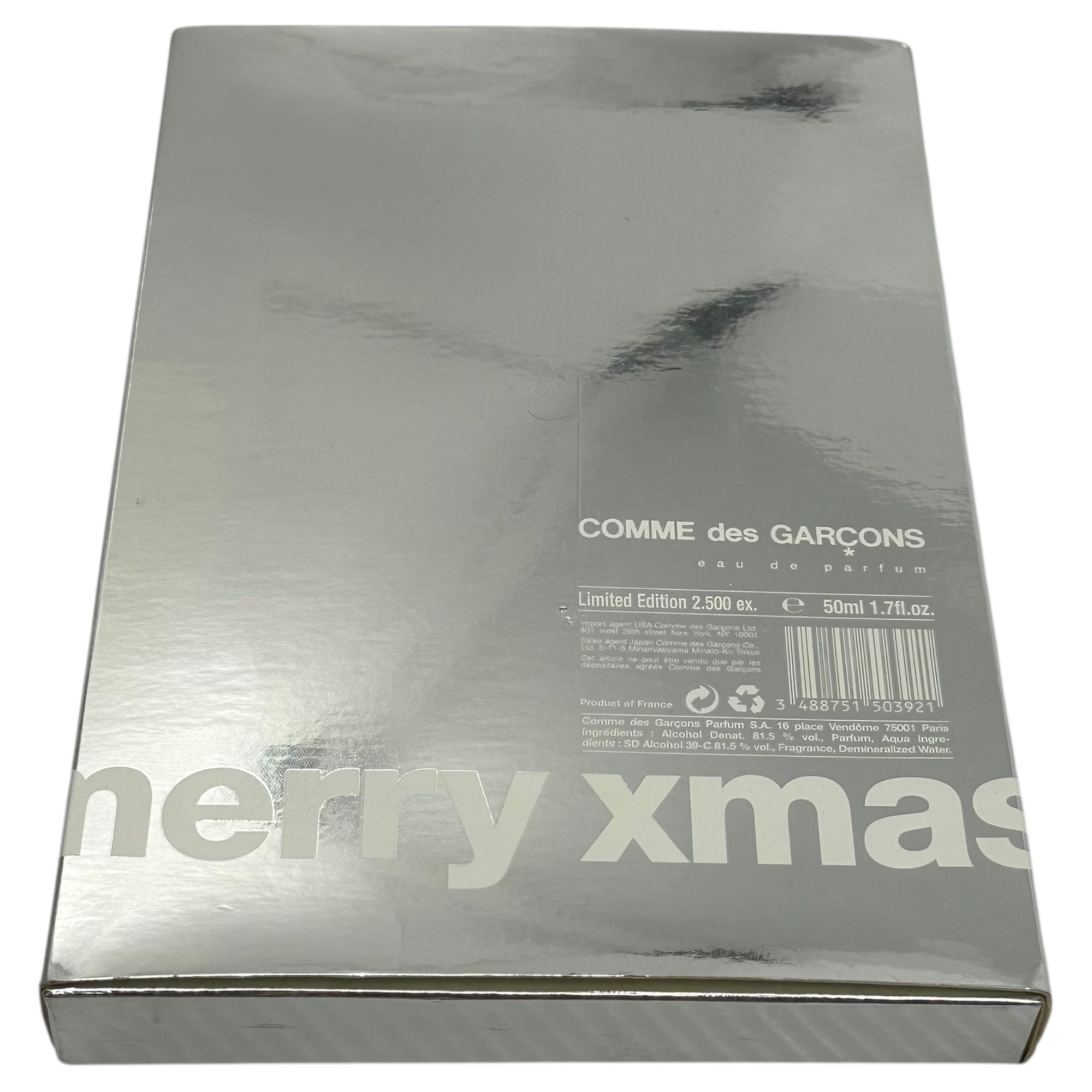 COMME des GARCONS PARFUMS(コムデギャルソンパルファム) merry xmas Limited Edition 2.500ex. メリークリスマス リミテッド エディション 2500個限定 香水 50ml シルバー オーデパルファム