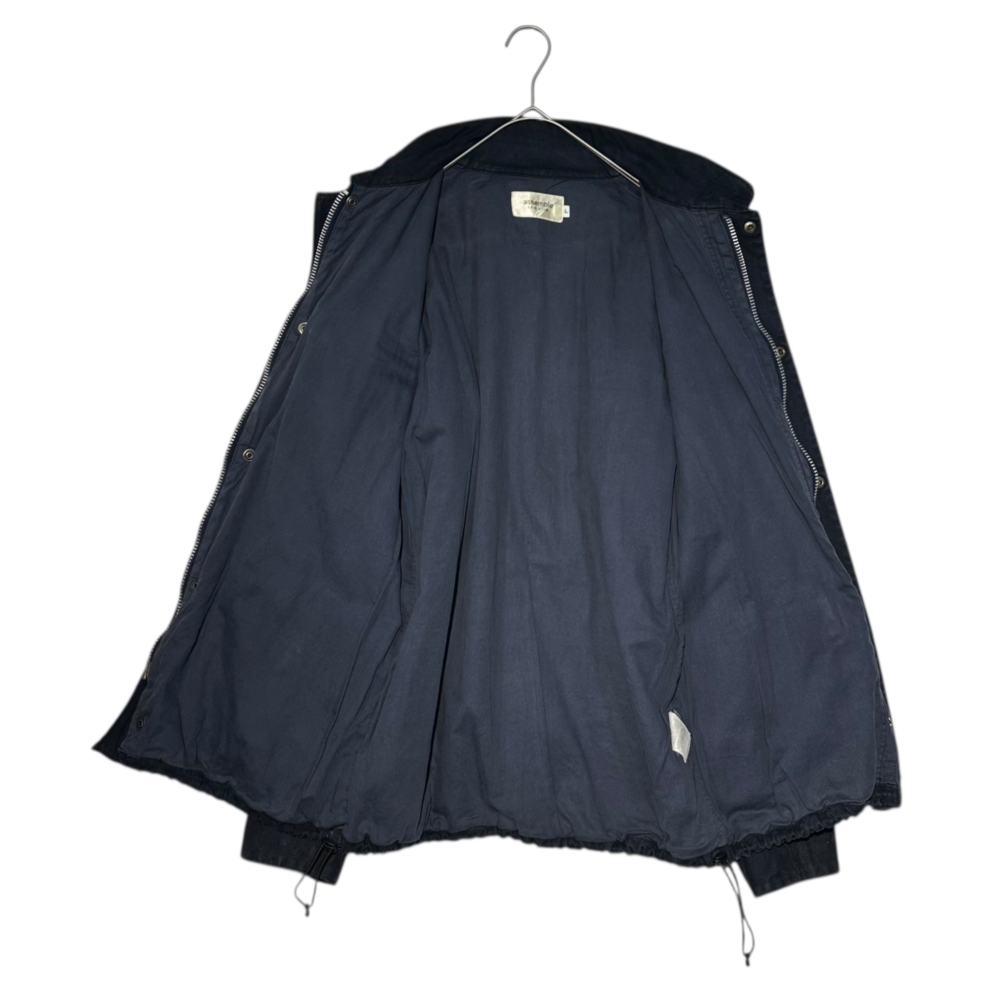 assemble a.k.a AFFA(アッセンブルエーケーエーエーエフエフエー) Vintage-Washed Military-Inspired Cotton Jacket ヴィンテージ加工 ミリタリー インスパイア コットン ジャケット AFK4202 L ネイビー