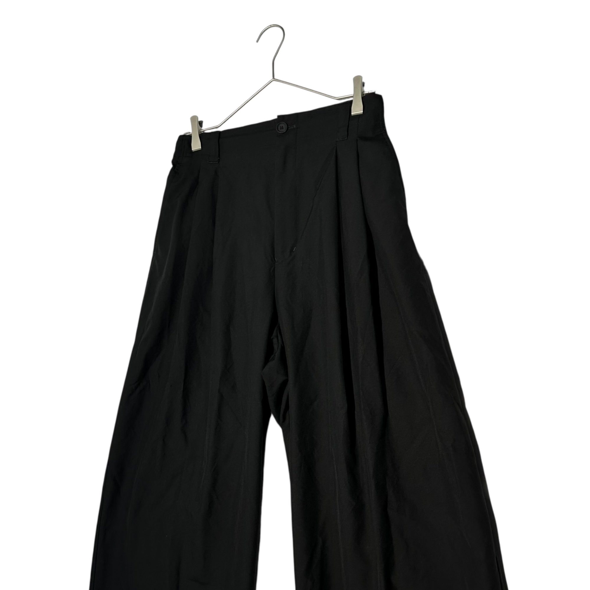 MAISON SPECIAL(メゾンスペシャル) Shonhel Twill Two-Tuck Wide Pants ションヘル ツイル ツータック ワイド パンツ 11231461202 00(XS~S程度) ブラック