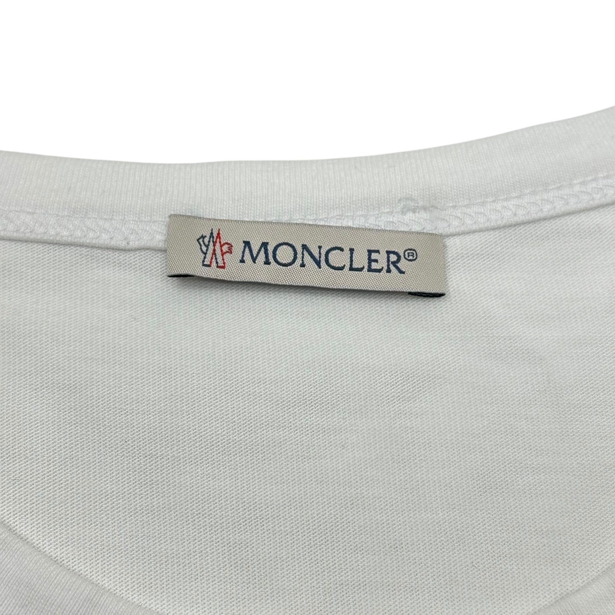 MONCLER(モンクレール) Iceberg Print Logo Patch T-Shirt 氷山 プリント ロゴ ワッペン Tシャツ E20918048350 L ホワイト