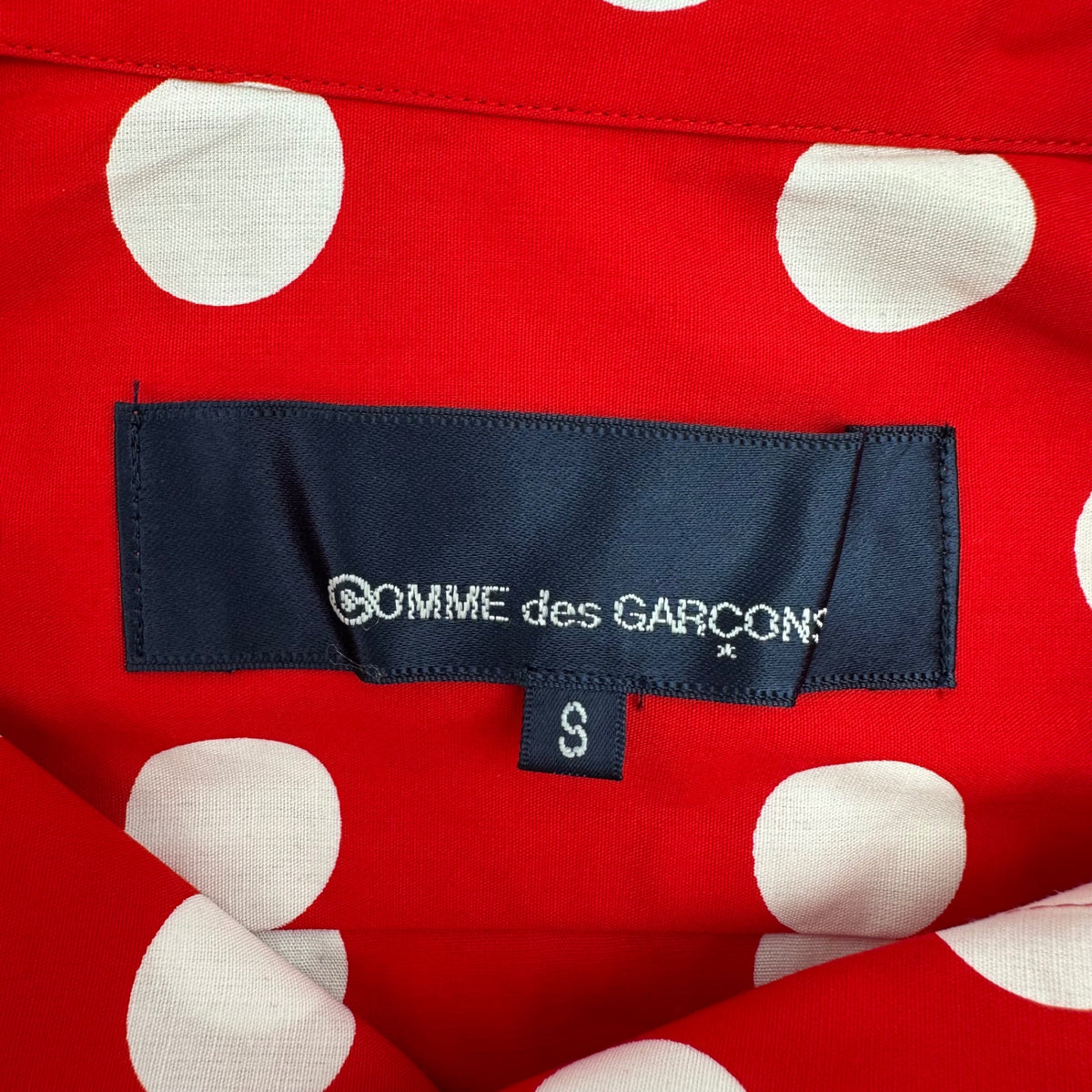 COMME des GARCONS(コムデギャルソン) 2001SS Aoyama-Exclusive Polka-Dot Round-Collar Blouse Shirt 青山 限定 ドット 丸襟 ブラウス シャツ KG-35409S S レッド×ホワイト AD2000 00s アーカイブ