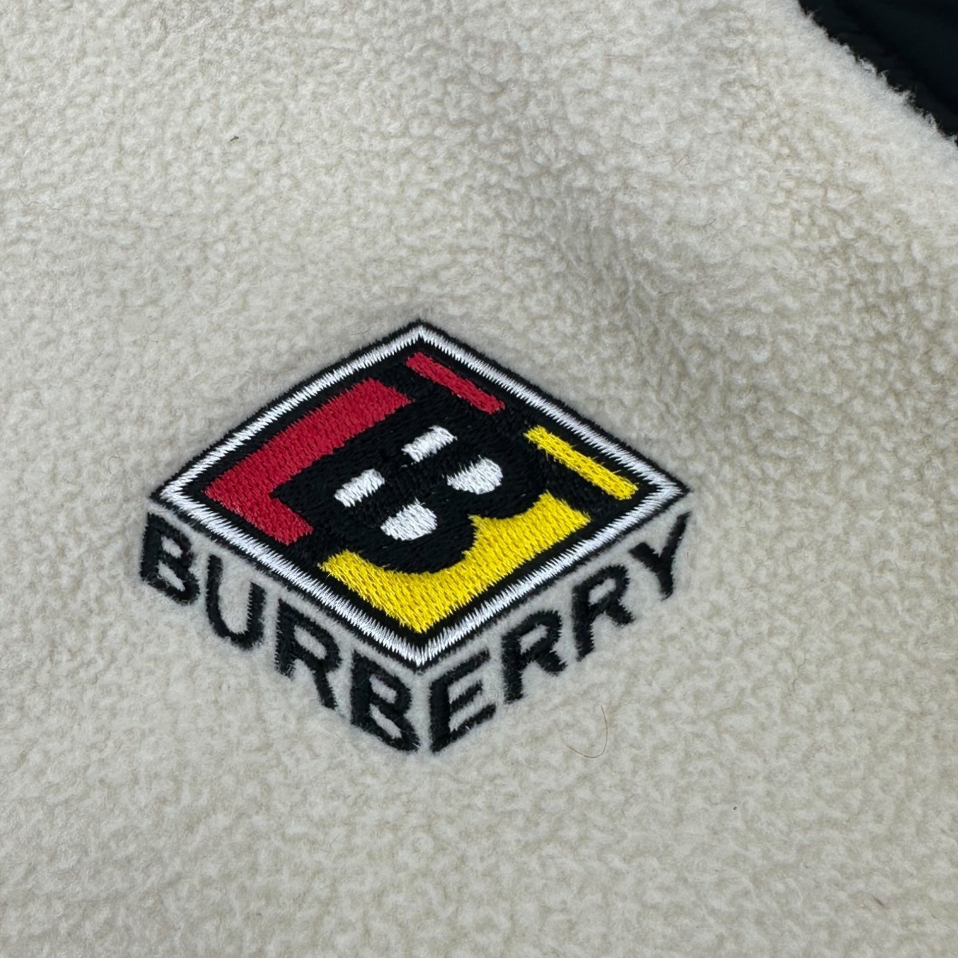 BURBERRY(バーバリー) TB Logo Color Block Fleece Zip Up Blouson TBロゴ カラー ブロック フリース ジップ アップ ブルゾン 8021874 L アイボリー×オレンジ×グリーン