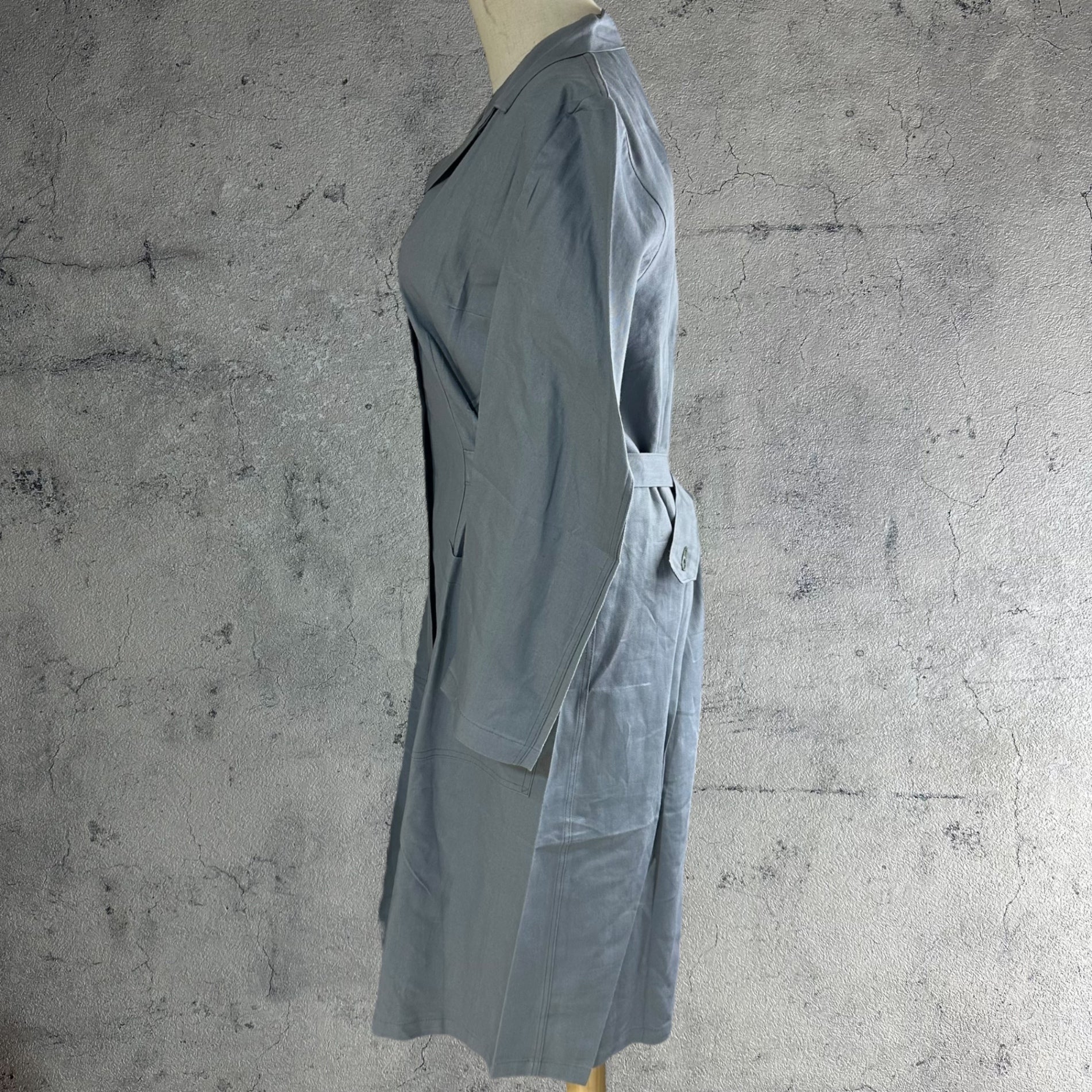 GERMANY MILITARY(ドイツ軍) 70’s Vintage medical dress coat ヴィンテージ メディカル ワンピース 38(S程度) グレー 70年代 EURO M デッドストック コート