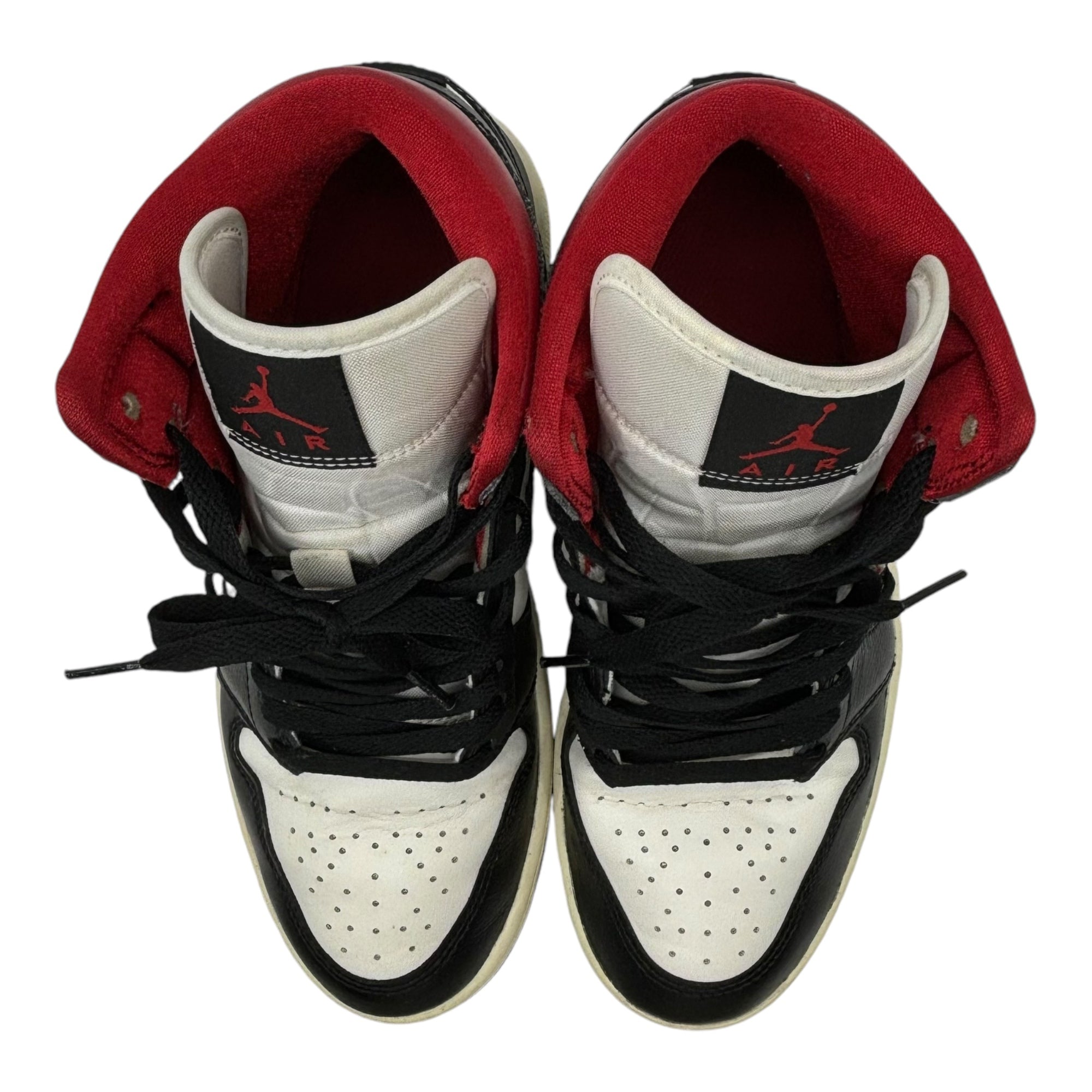 NIKE(ナイキ) W AIR JORDAN 1 MID エアジョーダン 1 ミッド BQ6472-061 25.5cm ブラック×ホワイト×レッド ハイカット スニーカー