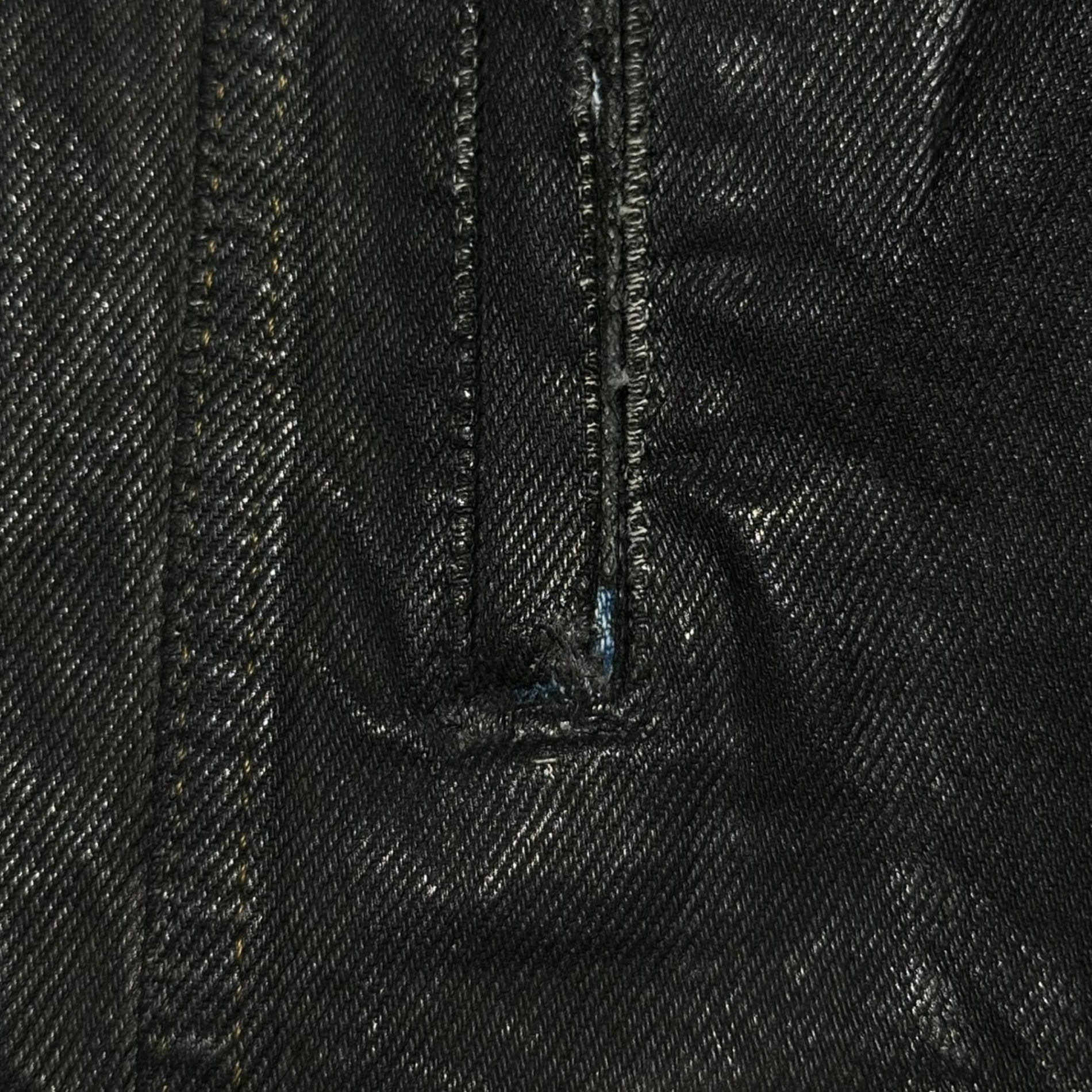 【SALE対象外】Maison Martin Margiela(メゾン マルタンマルジェラ) 2000SS ⓪ ⑩ Artisanal Paint Denim Trucker Jacket アーティザナル 再構築 デニム トラッカー ジャケット 333-48440 M ブラック 00's オリゾンティタグ 本人期 リーバイス3rdモデル ポケット有Ver