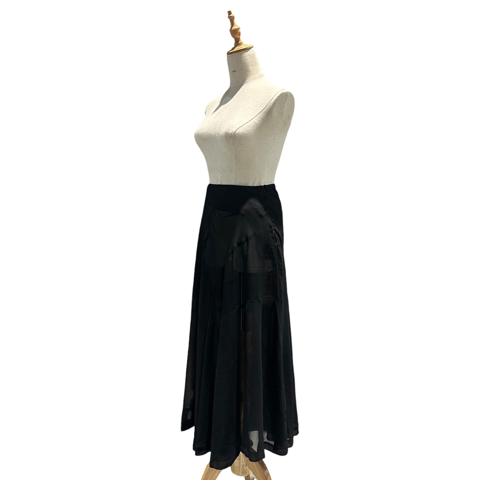 COMME des GARCONS(コムデギャルソン) 1999SS Hook-and-Eye Sheer Skirt フック ボタン シアー スカート GS-040750 FREE ブラック AD1998 90年代 アーカイブ