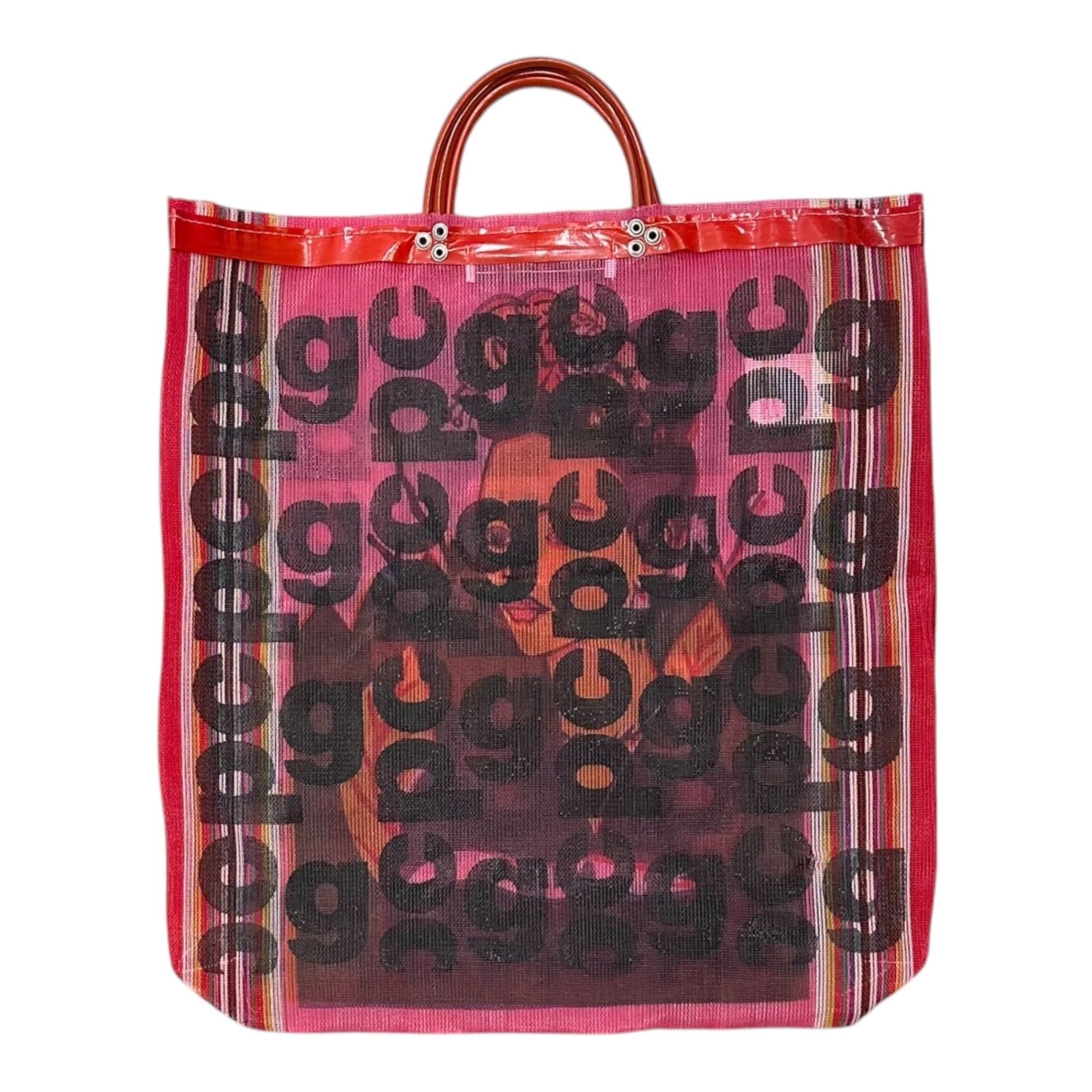 COMME des GARCONS(コムデギャルソン) 2019AW Mesh tote bag メッシュ トートバッグ OD-K 202 レッド×ピンク