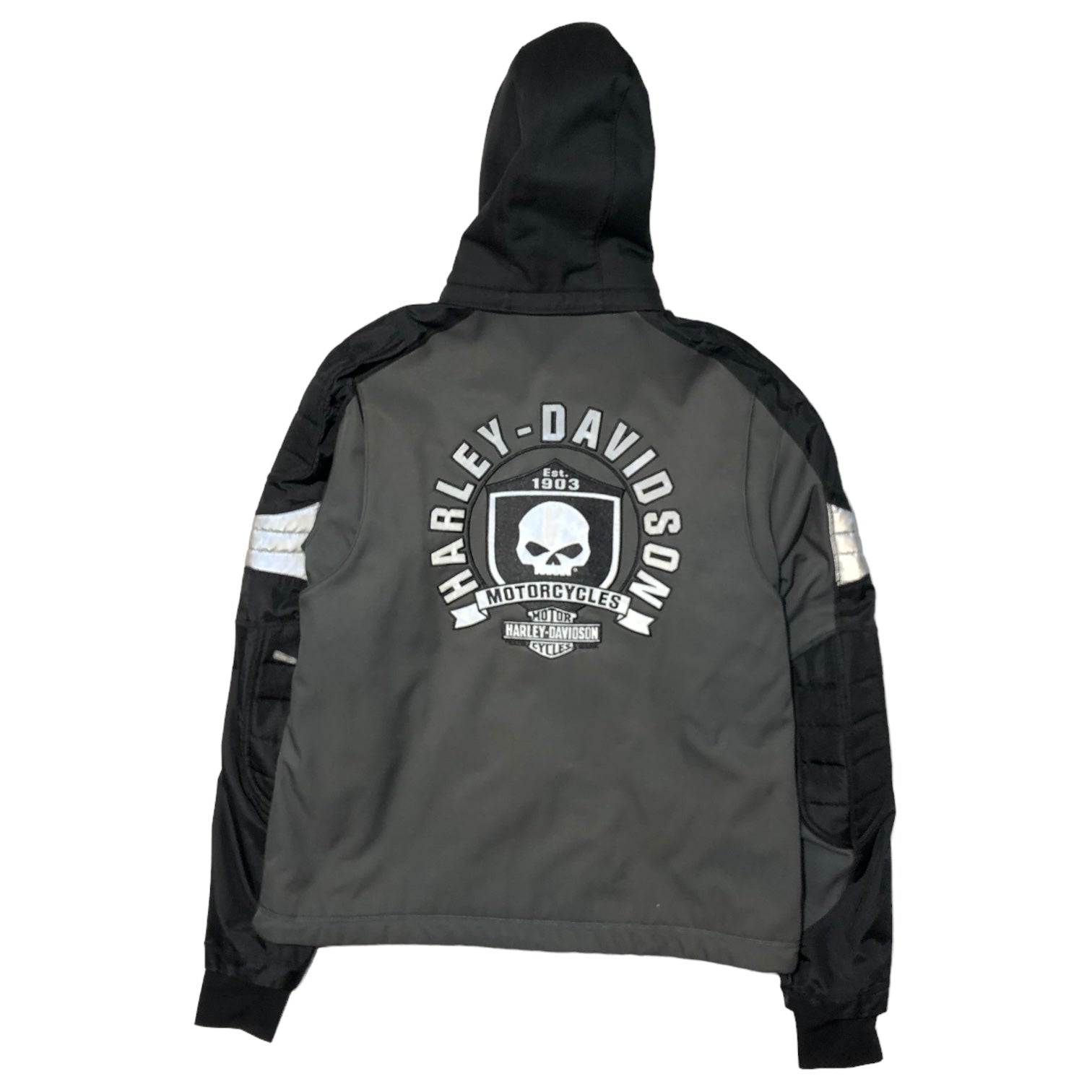 HARLEY DAVIDSON(ハーレーダヴィッドソン) Ridgeway Waterproof Riding Jacket リッジウェイ ウォータープルーフ ライディング ジャケット モーターサイクル 2輪 98110-16VM L グレー×ブラック ライダース バイカー レーシング