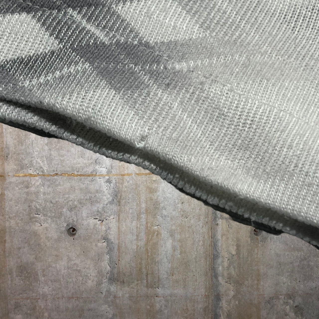 COMME des GARCONS HOMME(コムデギャルソンオム) 99ssFaint check cotton/polyknit sew かすれ チェック コットン ポリニットソー カットソー 長袖 HT-040220 表記なし(L程度) ホワイト AD1998 田中オム