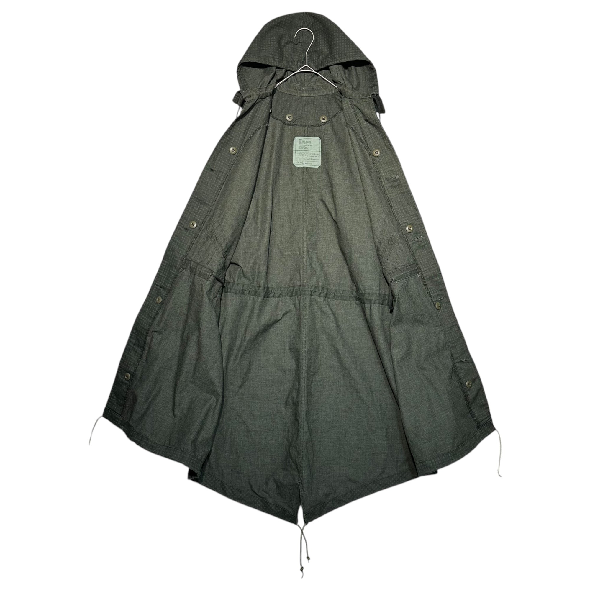 US ARMY(アメリカ軍) 80's night desert camo fishtail hoodie ナイトデザートカモ フィッシュテール パーカー 8415-01-102-6280 MEDIUM ダークグリーン モッズ コート 80年代