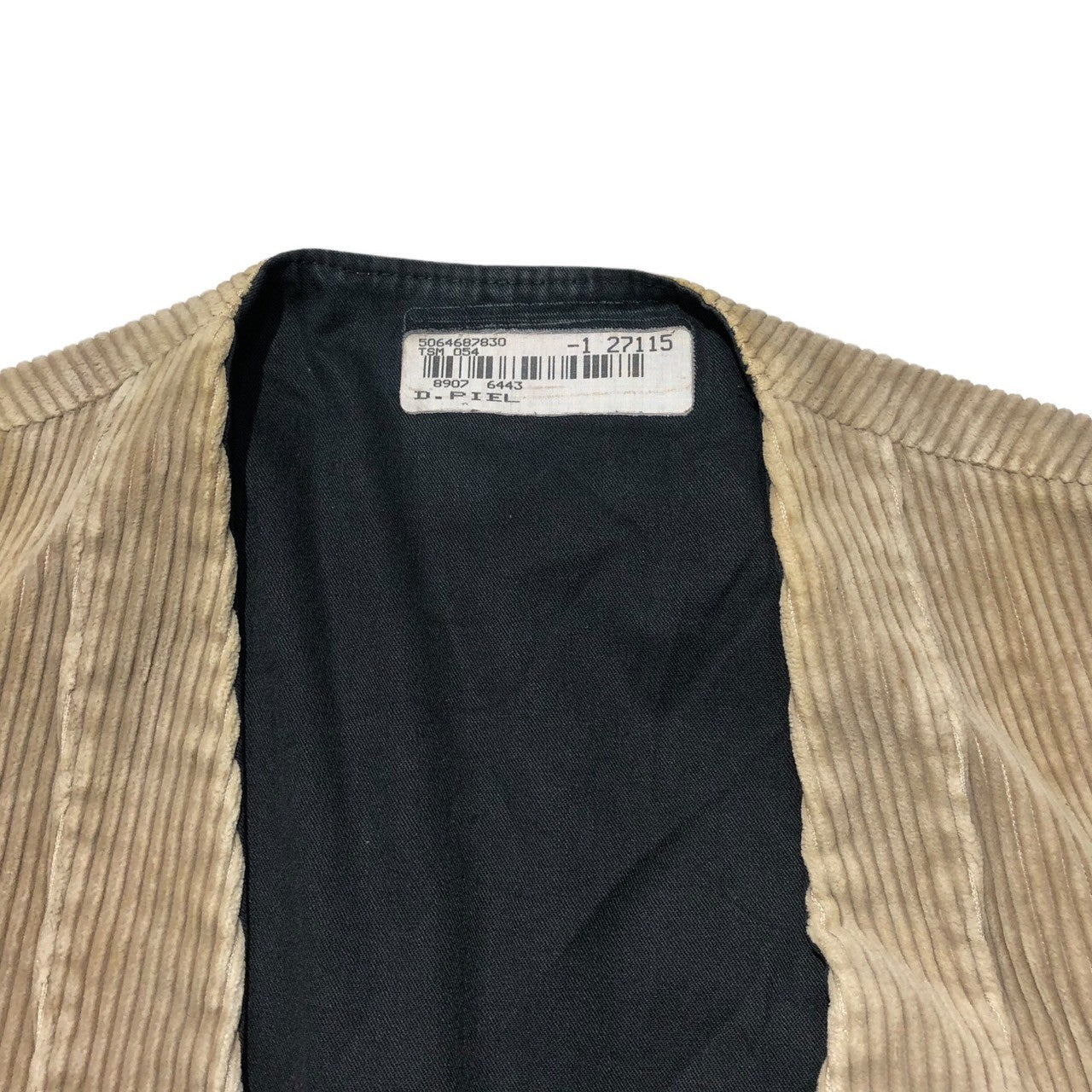 VINTAGE(ヴィンテージ) 60~70's corduroy double vest コーデュロイ ダブル ベスト 54(XL程度) ベージュ 太畝コーデュロイ ロガーベスト
