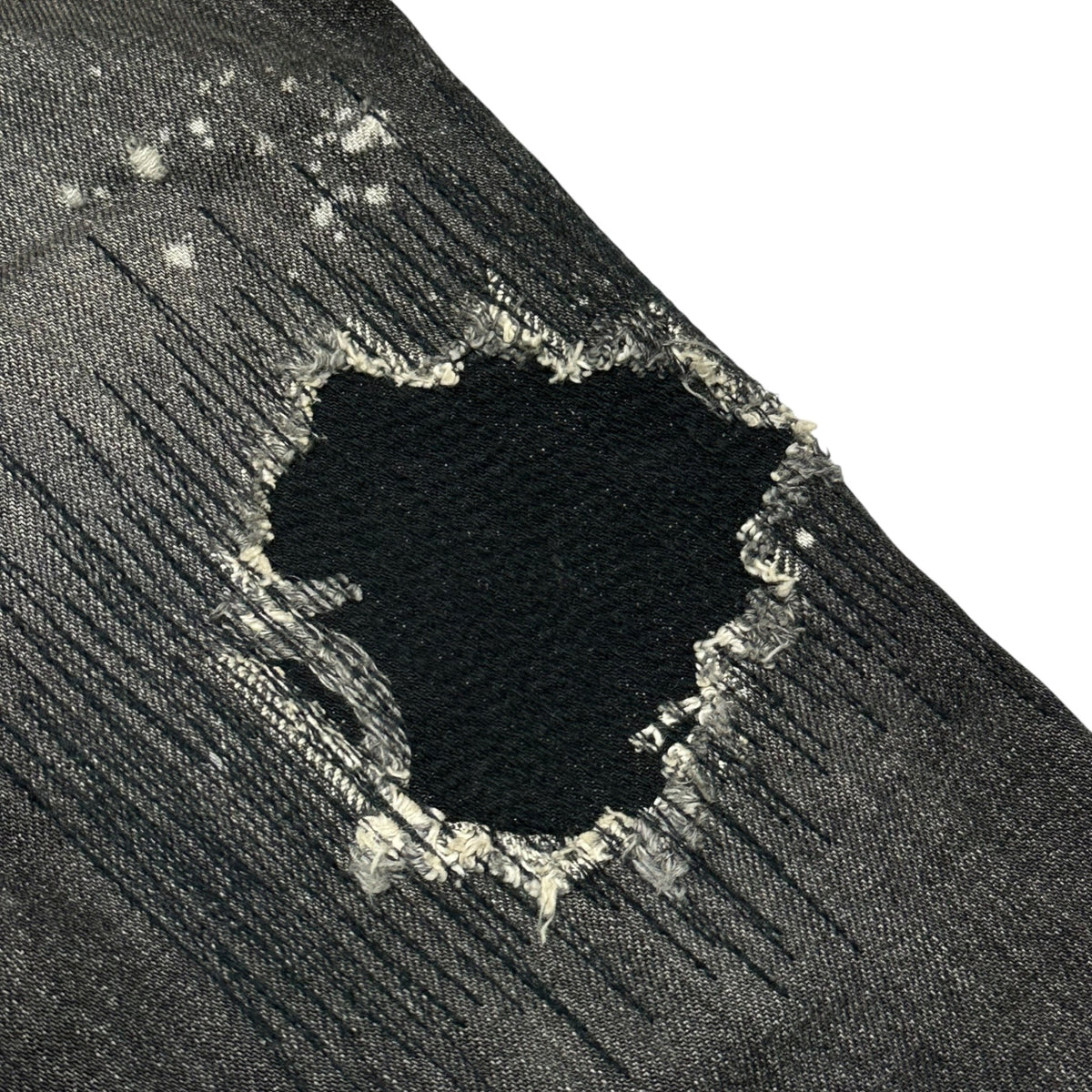 NUMBER (N)INE(ナンバーナイン) 2001AW "STANDARDS" GRANGE DENIM PANTS スタンダード期 グランジ デニム パンツ 1×28 ブラック 00's 本人期