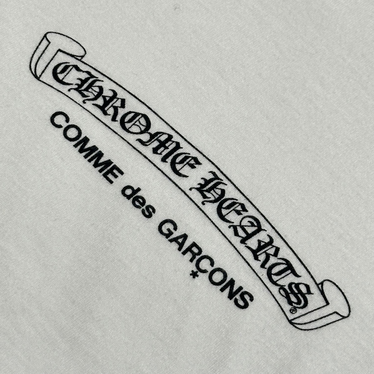 COMME des GARCONS × CHROME HEARTS(コムデギャルソン × クロムハーツ) 2007 Christmas Limited Edition Printed T-Shirt 2007年 クリスマス限定 プリント Tシャツ OT-T024 S ホワイト×ブラック FOTI MAHALIA フォティ マハリア 男性着用可能