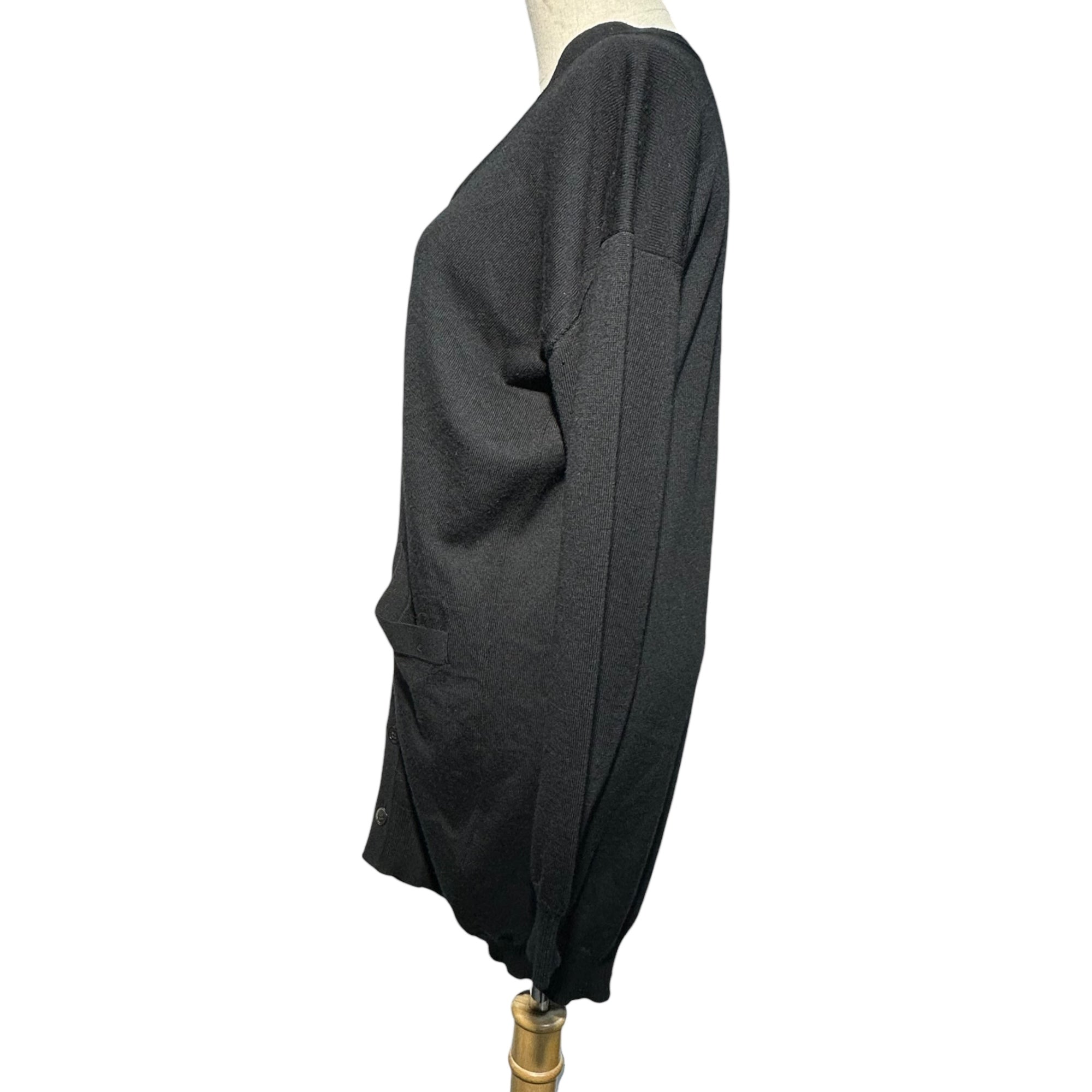 COMME des GARCONS JUNYA WATANABE(コムデギャルソンジュンヤワタナベ) 18AW Long Knit Button Cardigan ロング ニット ボタン カーディガン JB-N031 M ブラック AD2018