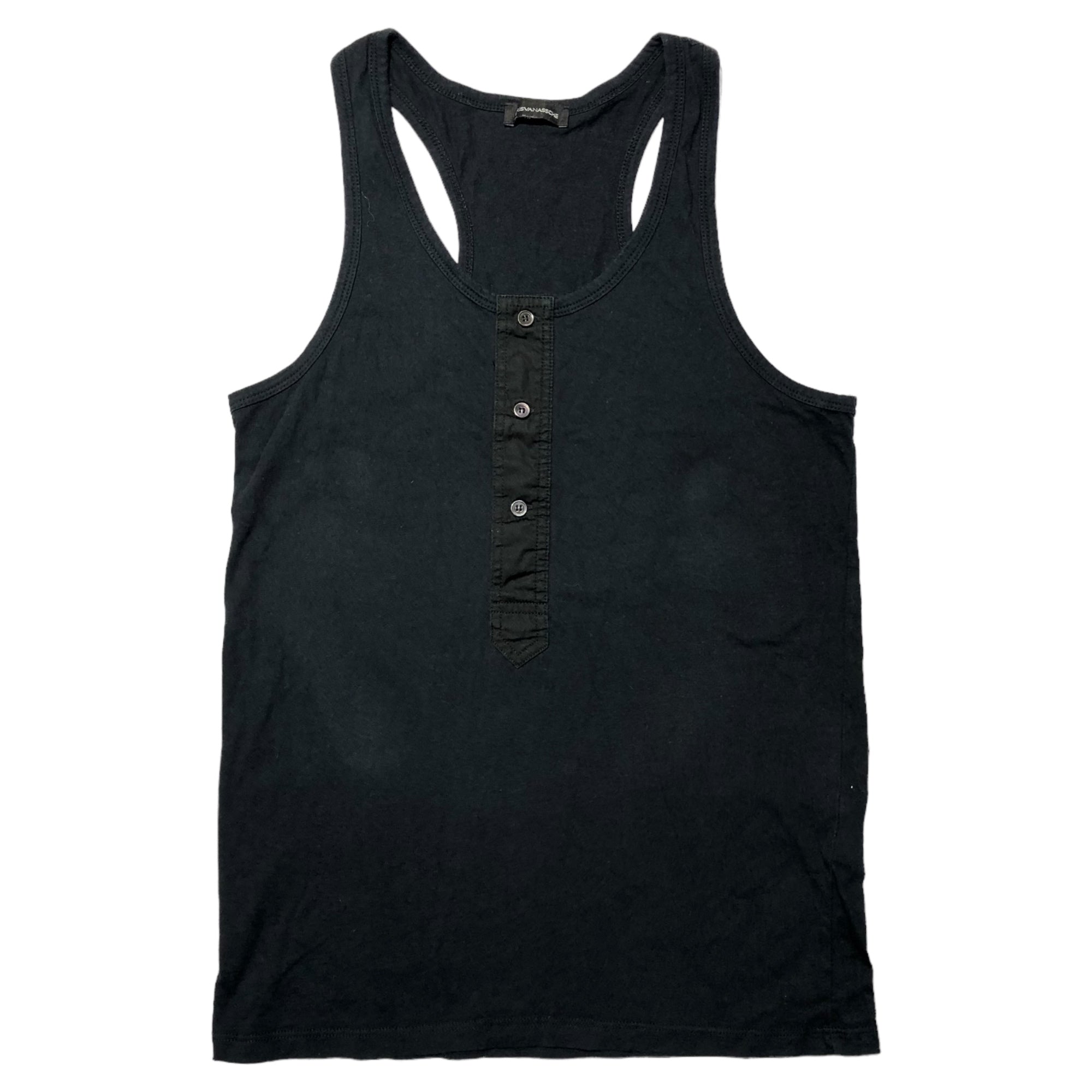 KRIS VAN ASSCHE(クリスヴァンアッシュ) 00's ヘンリーネックタンクトップ S ブラック