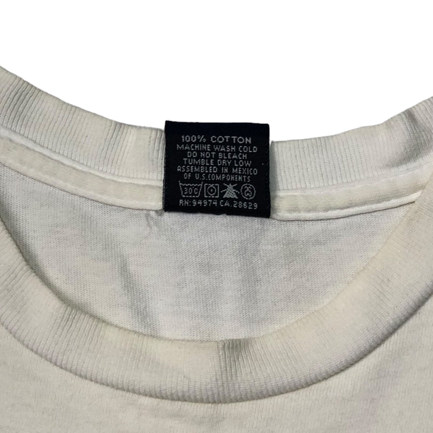 STUSSY(ステューシー) 90's~00's center logo ロゴ Tシャツ 紺タグ SIZE M ホワイト×ホワイト 90~00年代 OLD STUSSY