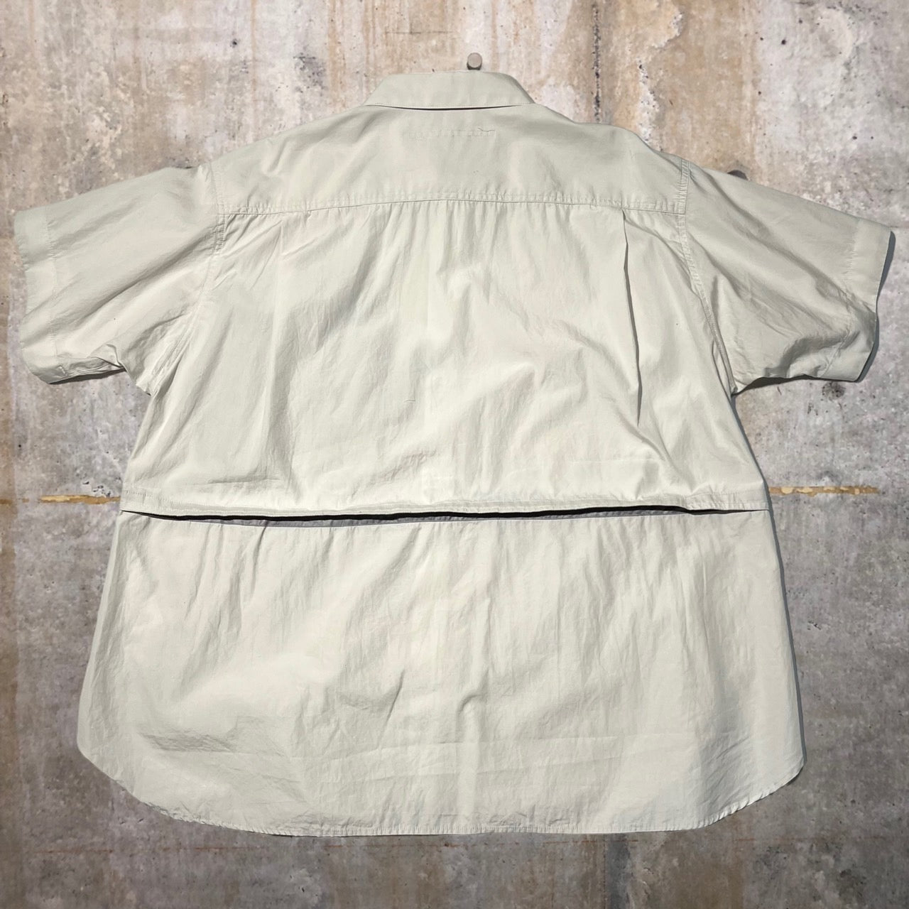 Tamme(タム) T.T S/S SHIRT/ポケットドッキング切替半袖シャツ 22SS0022 ベージュ