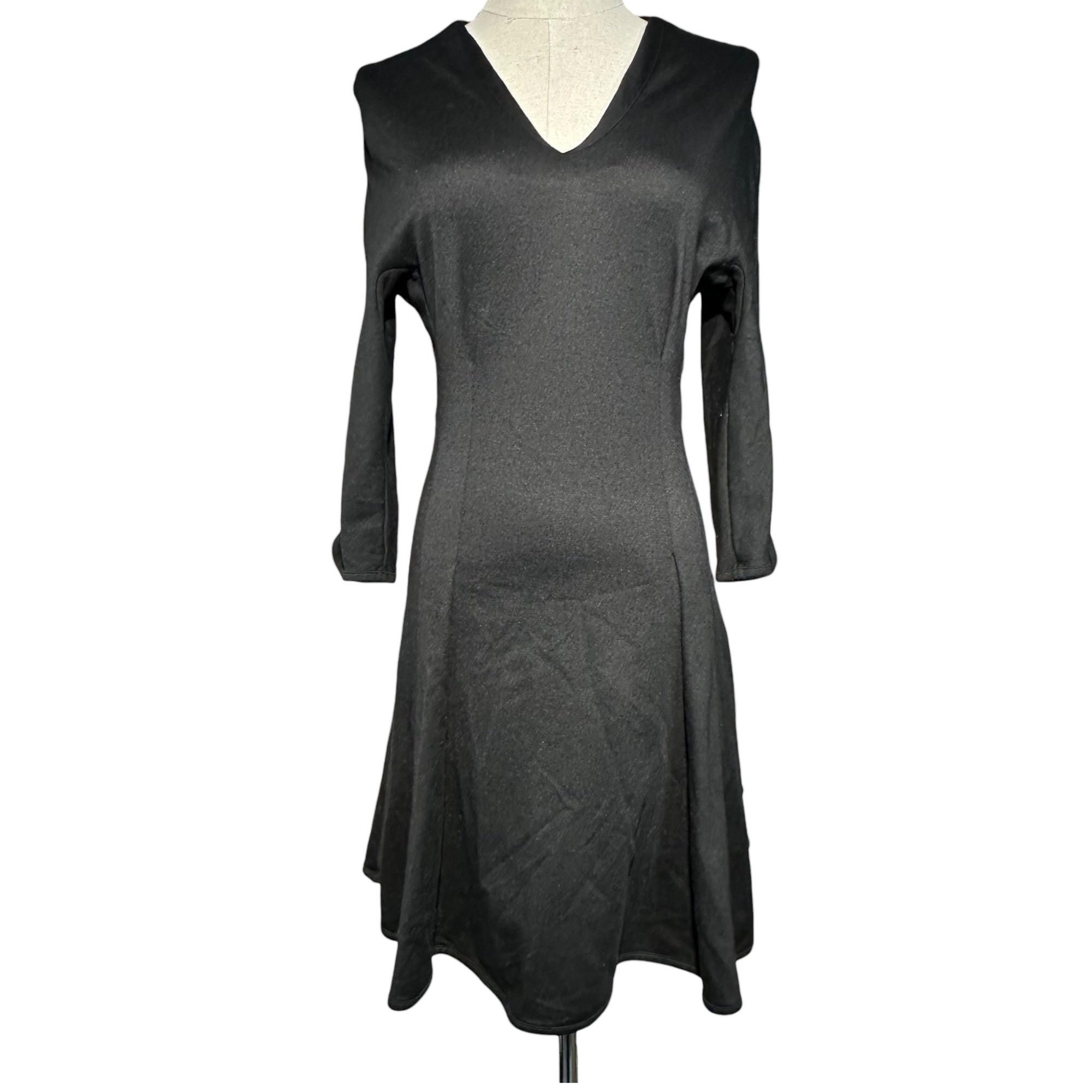 mame(マメ) 13AW V-neck Stretch Flare Mini Dress Vネック ストレッチ フレア ミニ丈 ワンピース MM13AW-JS082 1(S程度) ブラック チュニック