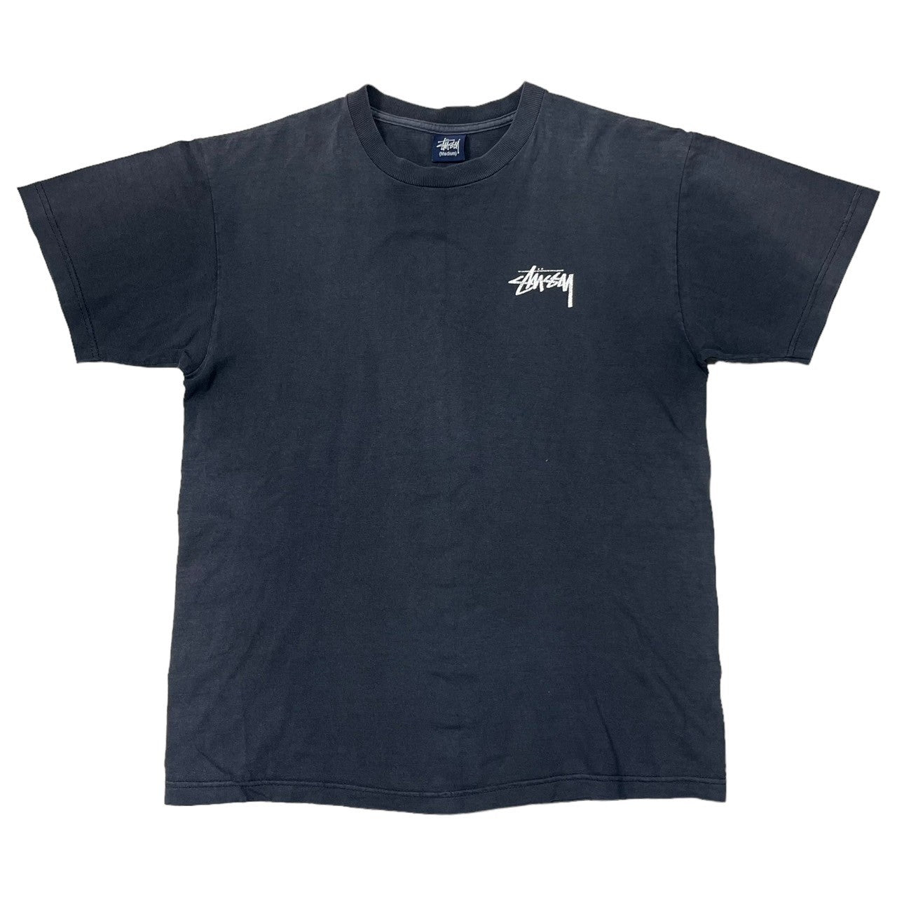 STUSSY(ステューシー) 90's~00's hibiscus & chimpanzee rider Tシャツ ハイビスカス チンパンジー ライダー 紺タグ SIZE M ネイビー 90~00年代 OLD STUSSY