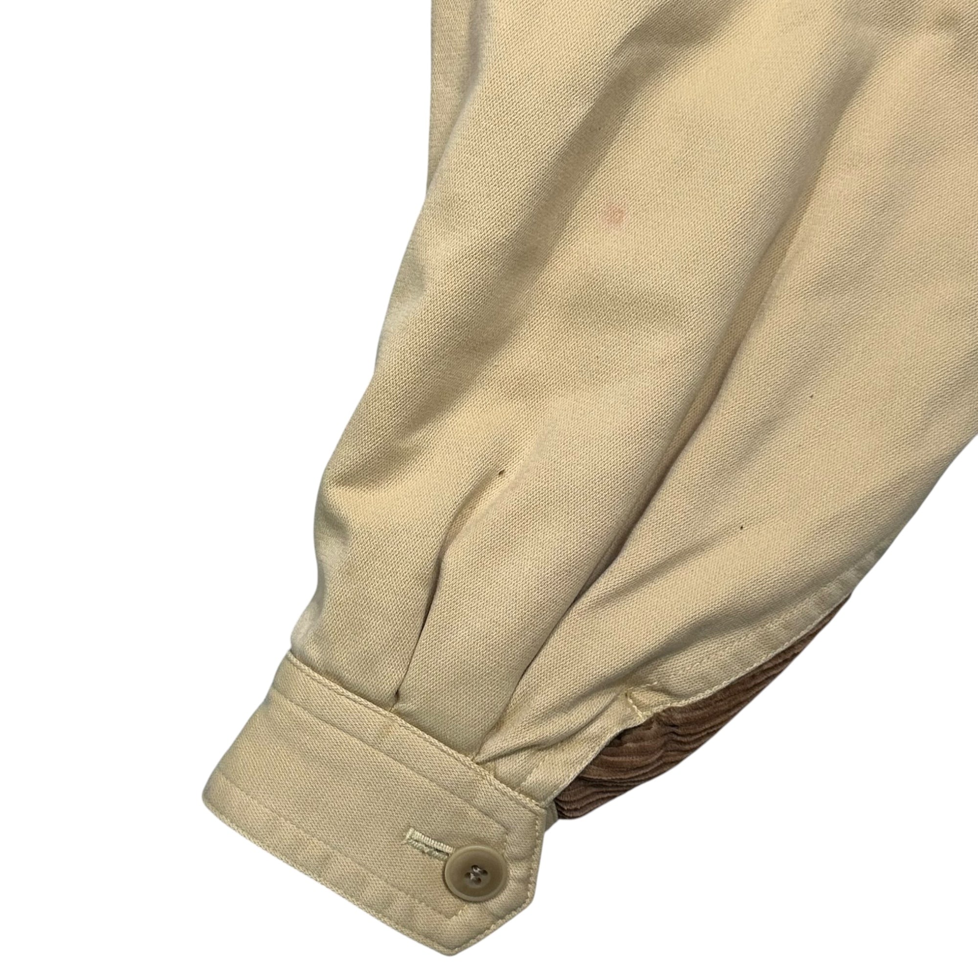 LOUIS FERAUD(ルイフェロー) 1990's Archive corduroy Fireman Jacket アーカイブ コーデュロイ 切替 ファイヤーマン ジャケット 表記無(L程度) イエロー×ブラウン 推定90年代
