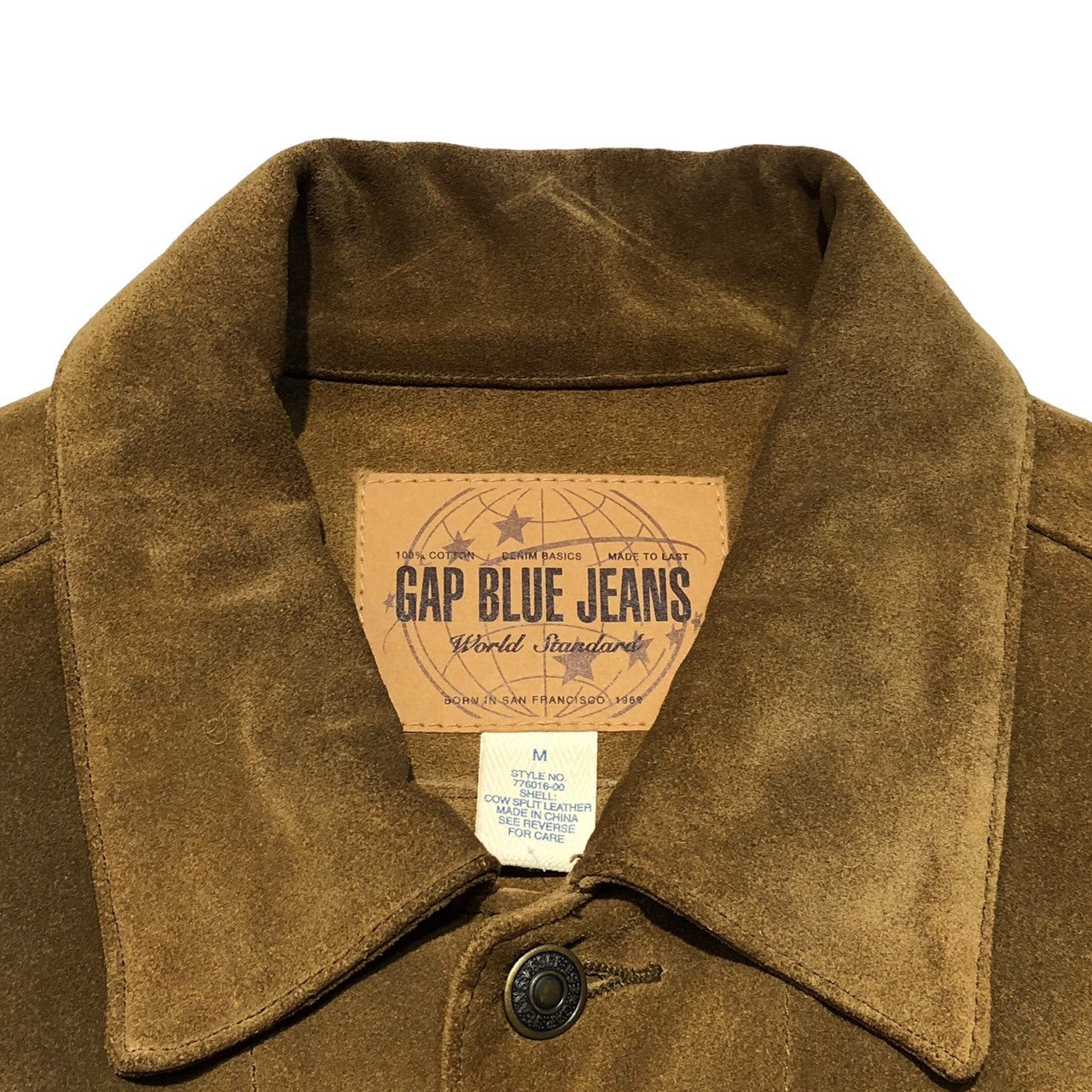 OLD GAP(オールドギャップ) 00's 3rd type suede trucker jacket スウェード トラッカー ジャケット 776016-00 M ブラウン 本革 Y2K レザー