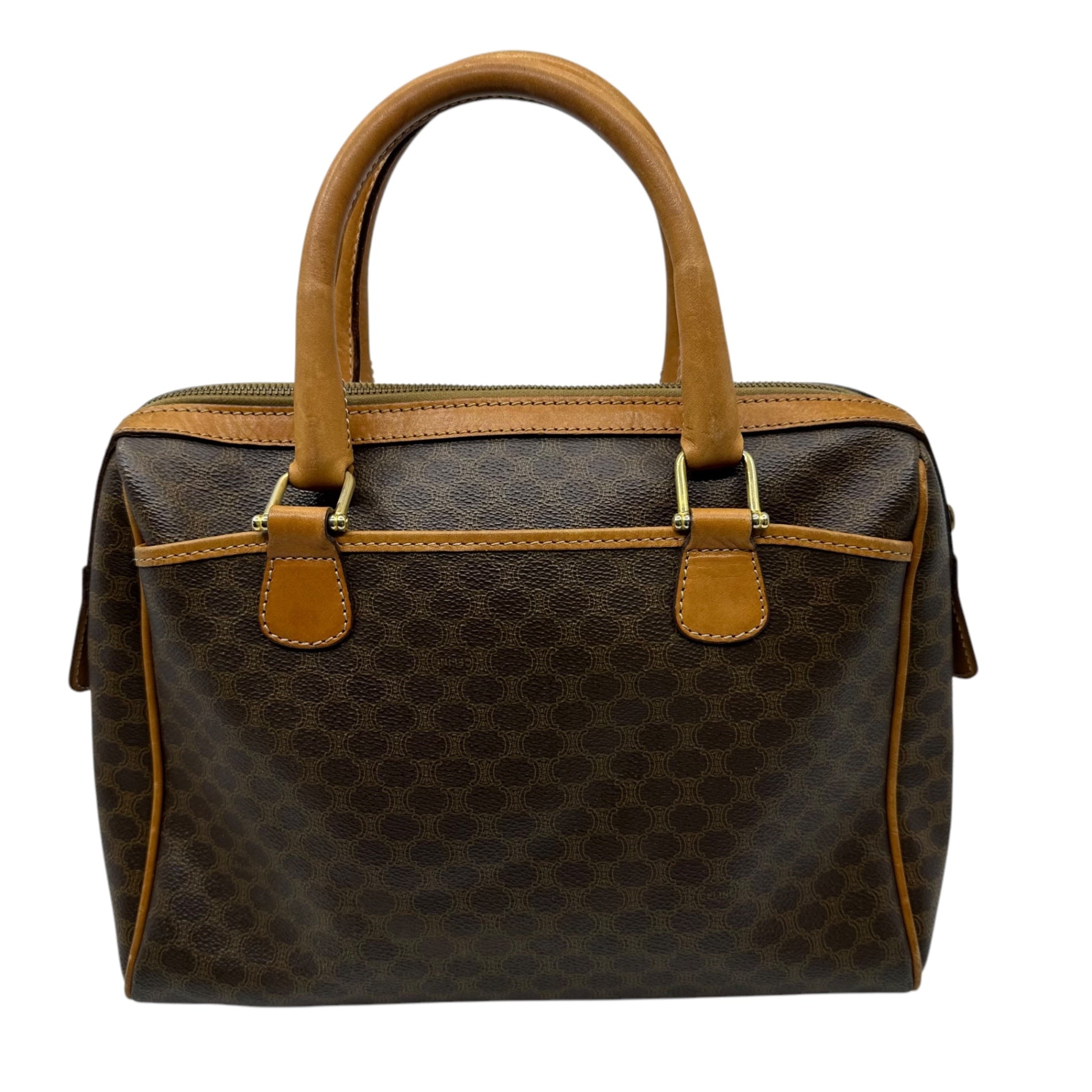 CELINE(セリーヌ) vintage macadam hand bag ヴィンテージ マカダム柄 ハンド バッグ M91 ブラウン OLD ロゴ