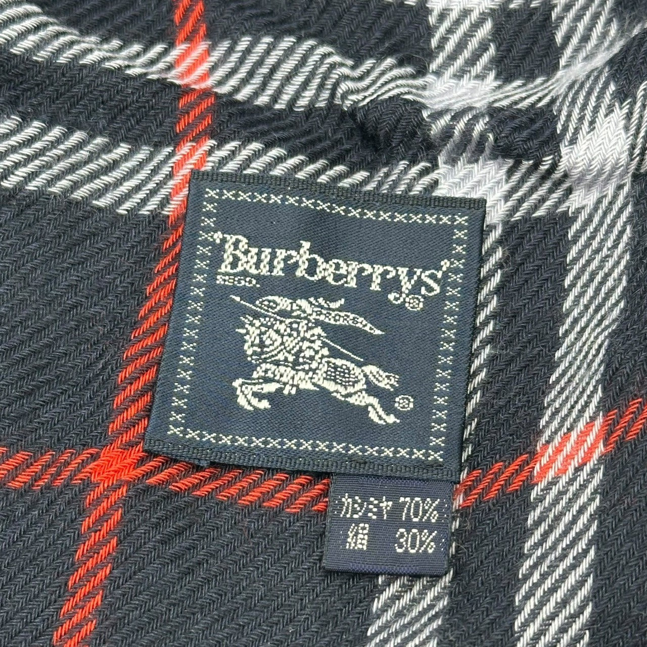 Burberrys(バーバリーズ) Cashmere silk scarf カシミヤ シルク ストール ネイビー