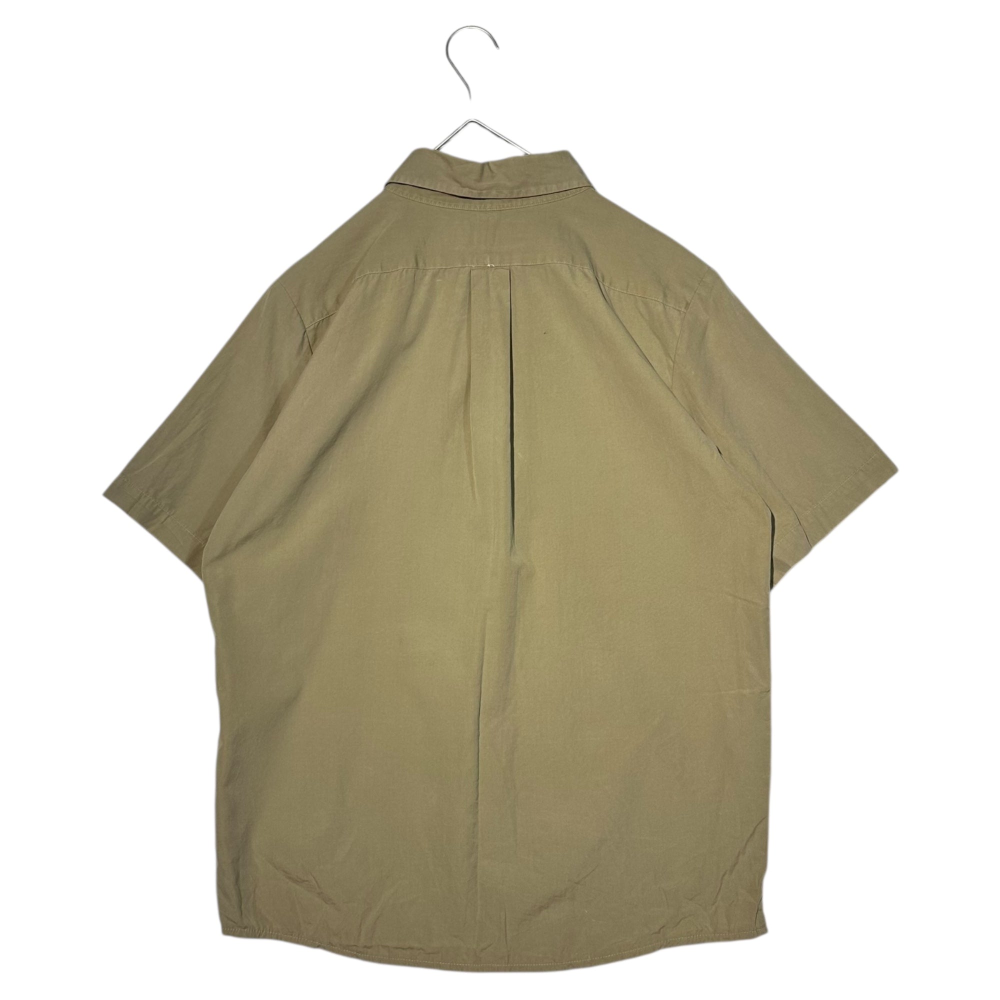 POLO RALPH LAUREN(ポロラルフローレン) Pony Logo Embroidery BD S/S Shirt ポニー ロゴ 刺繍 BD 半袖 シャツ XXL カーキ