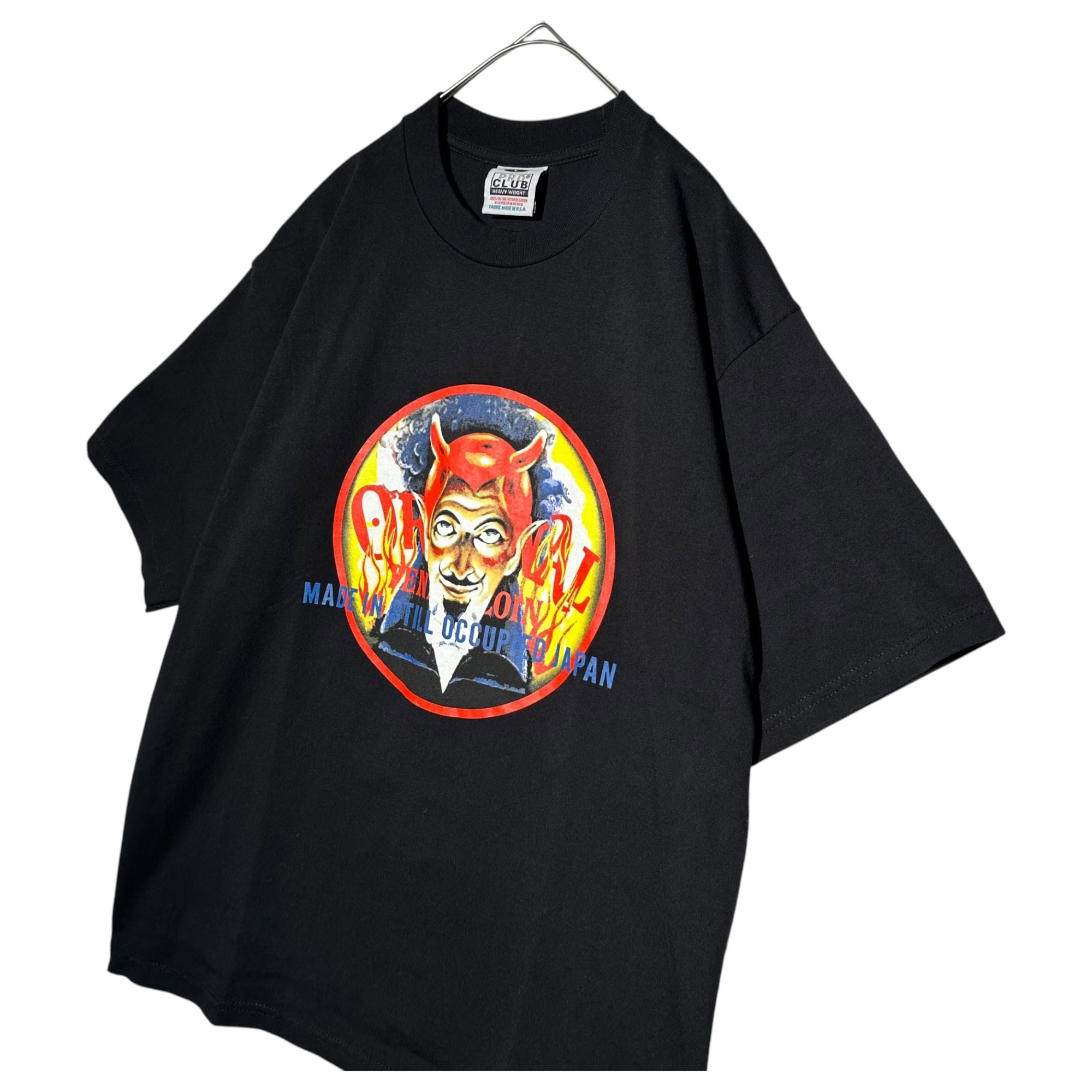 TENDERLOIN(テンダーロイン) ON TEE オールドニック ボルネオスカル Tシャツ L ブラック×レッド PRO CLUB