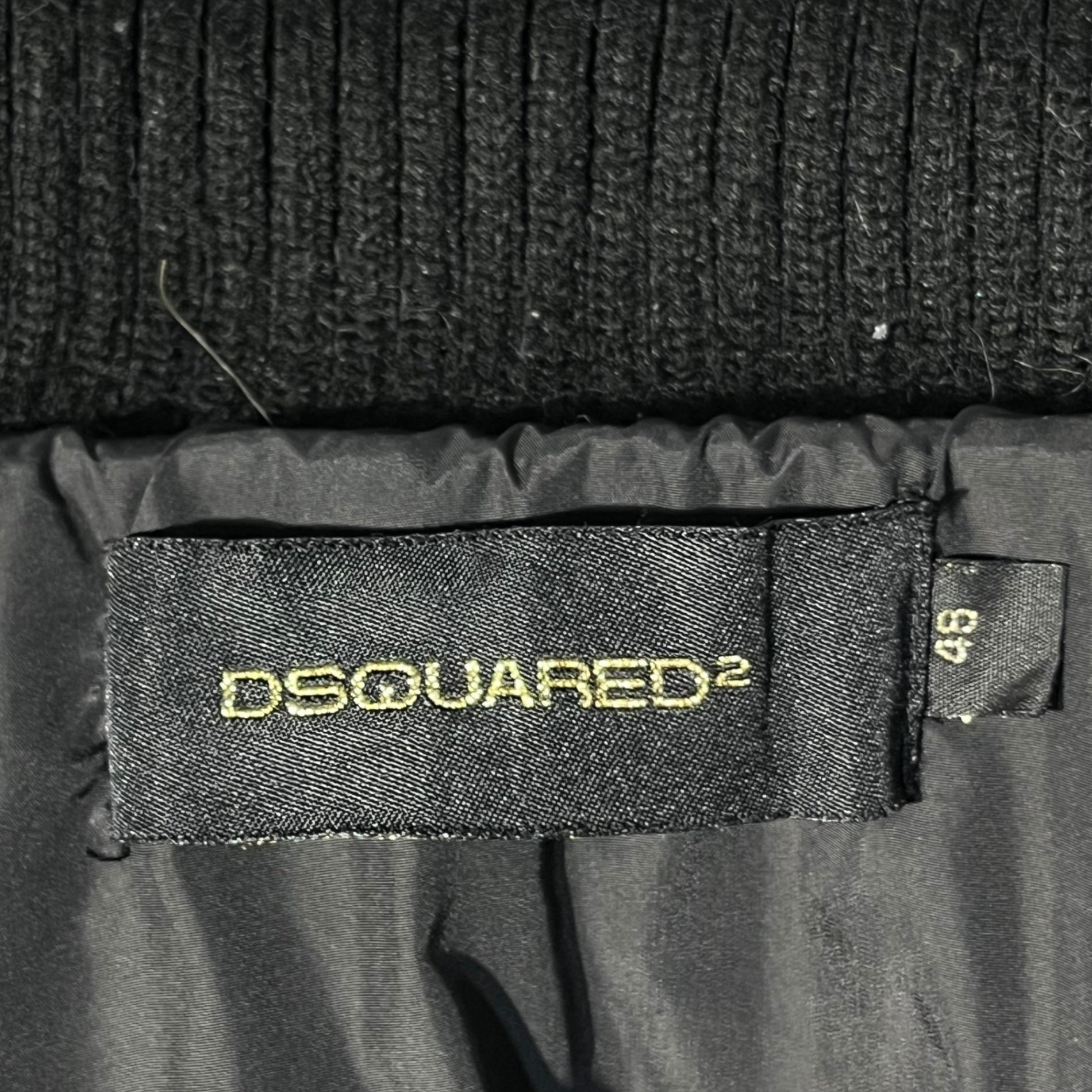 DSQUARED2(ディースクエアード) 00's 8 pocket down bomber jacket 8ポケット ダウン ボンバー ジャケット バイカー 46(M程度) ブラック Y2K テック アーカイブ