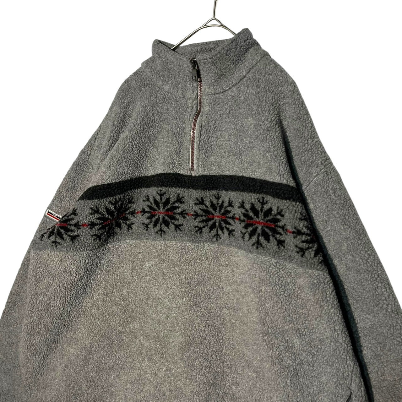 NAUTICA(ノーティカ) ~00's USA made half zip fleece jacket ハーフジップ フリース ジャケット XXL グレー ~00年代 USA製