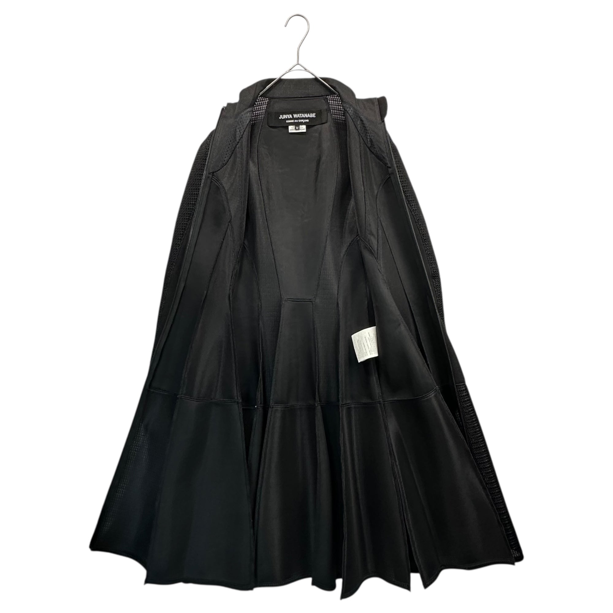 COMME des GARCONS JUNYA WATANABE(コムデギャルソンジュンヤワタナベ) 13SS Mesh Bonding L/S Long Dress メッシュ ボンディング 長袖 ロング ワンピース JK-J006 M ブラック AD2012