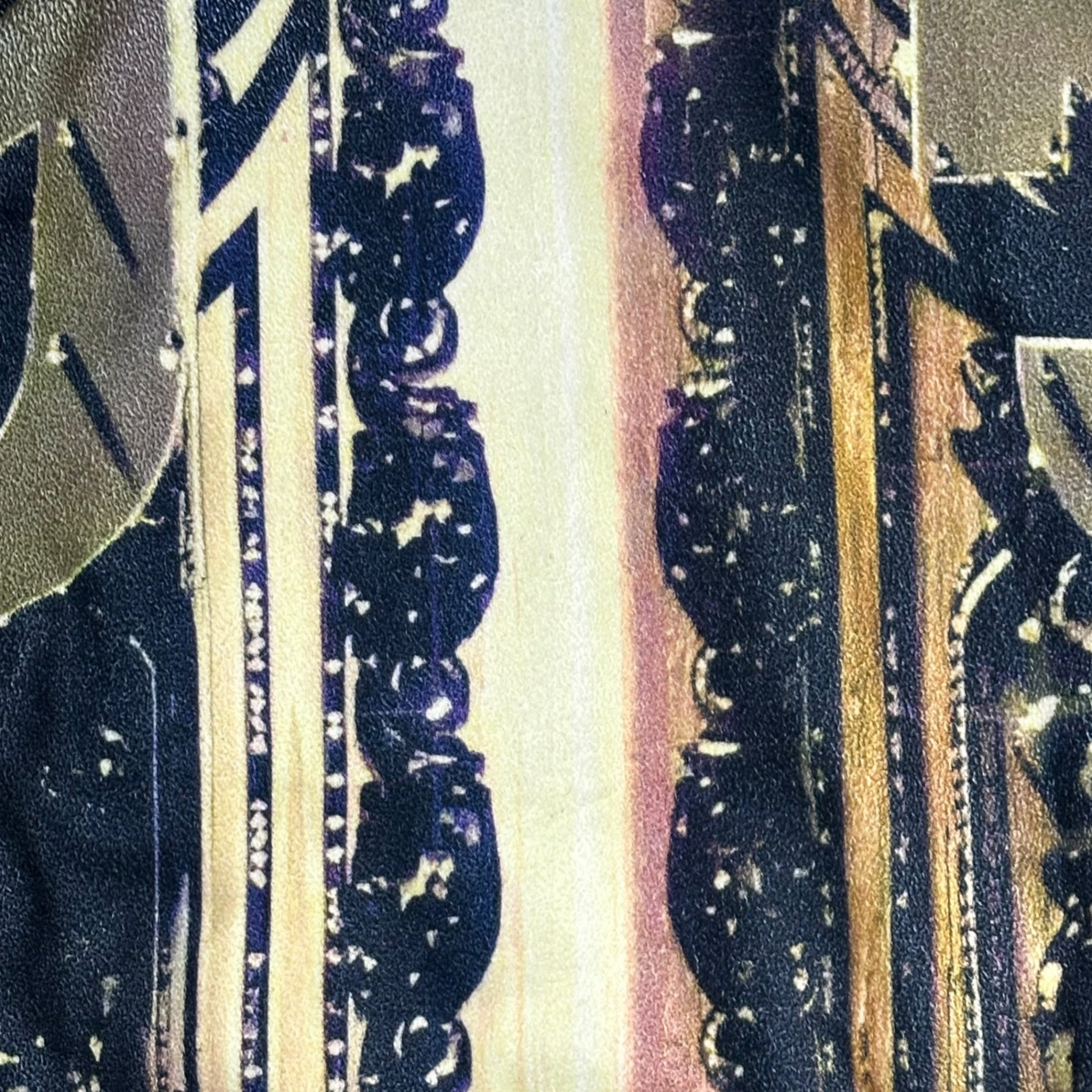 GB MOUTH(ジービーマウス) Door Series Fleece Jacket 扉 シリーズ フリース ジャケット XL程度 ベージュ×ネイビー